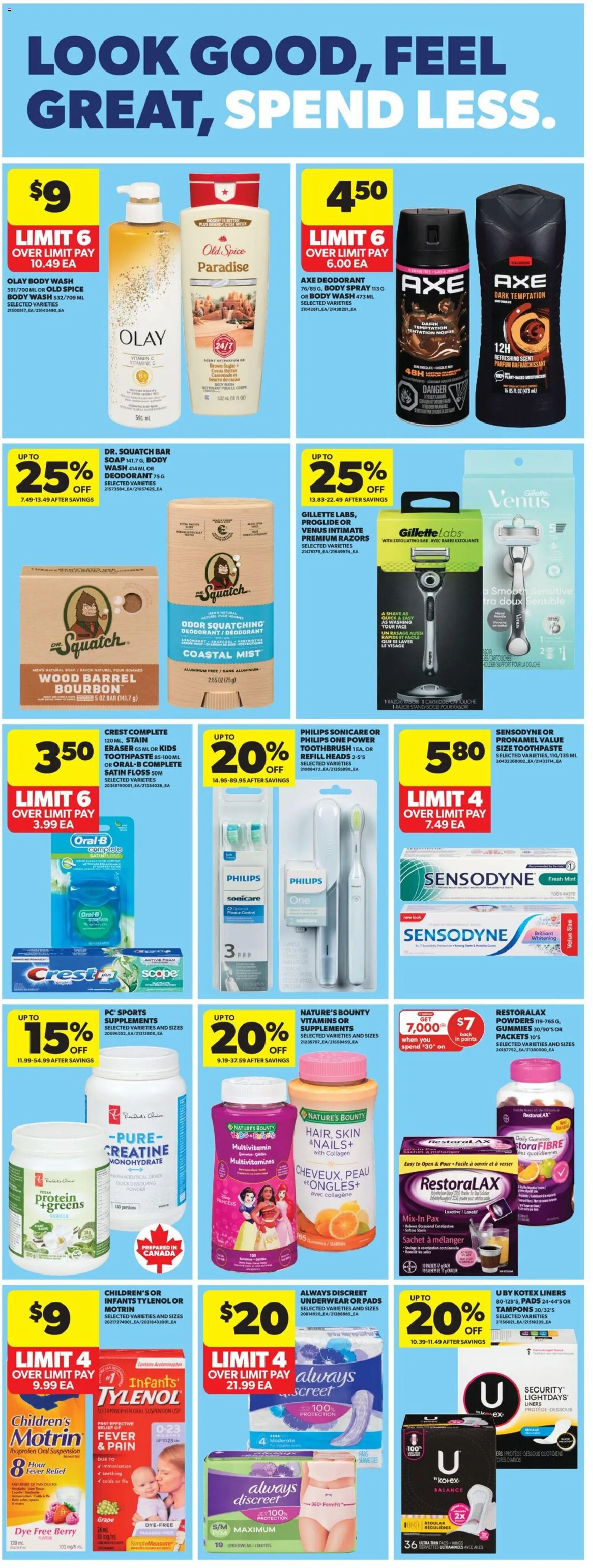 Real Canadian Superstore flyer valid from 22.01.2026 | Page: 29 | Products: Bourbon, Toothpaste, Butter, Underwear