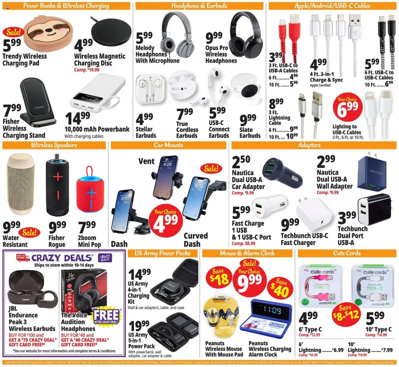 Ocean State Job Lot Weekly Ad - valid from 21.08.2025 | Page: 8 | Products: Water, Microphone, Case, Adapter