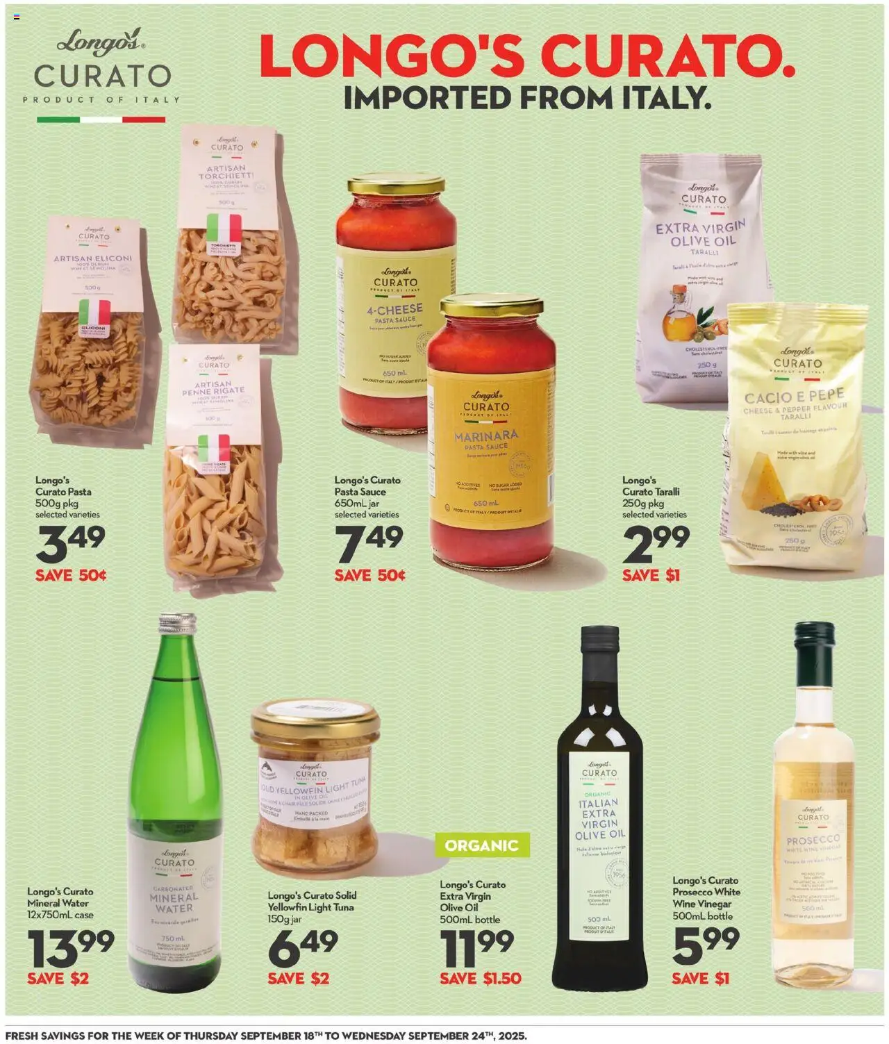 Longo's flyer valid from 18.09.2025 | Page: 14 | Products: Case, Chair, Oil, Wine