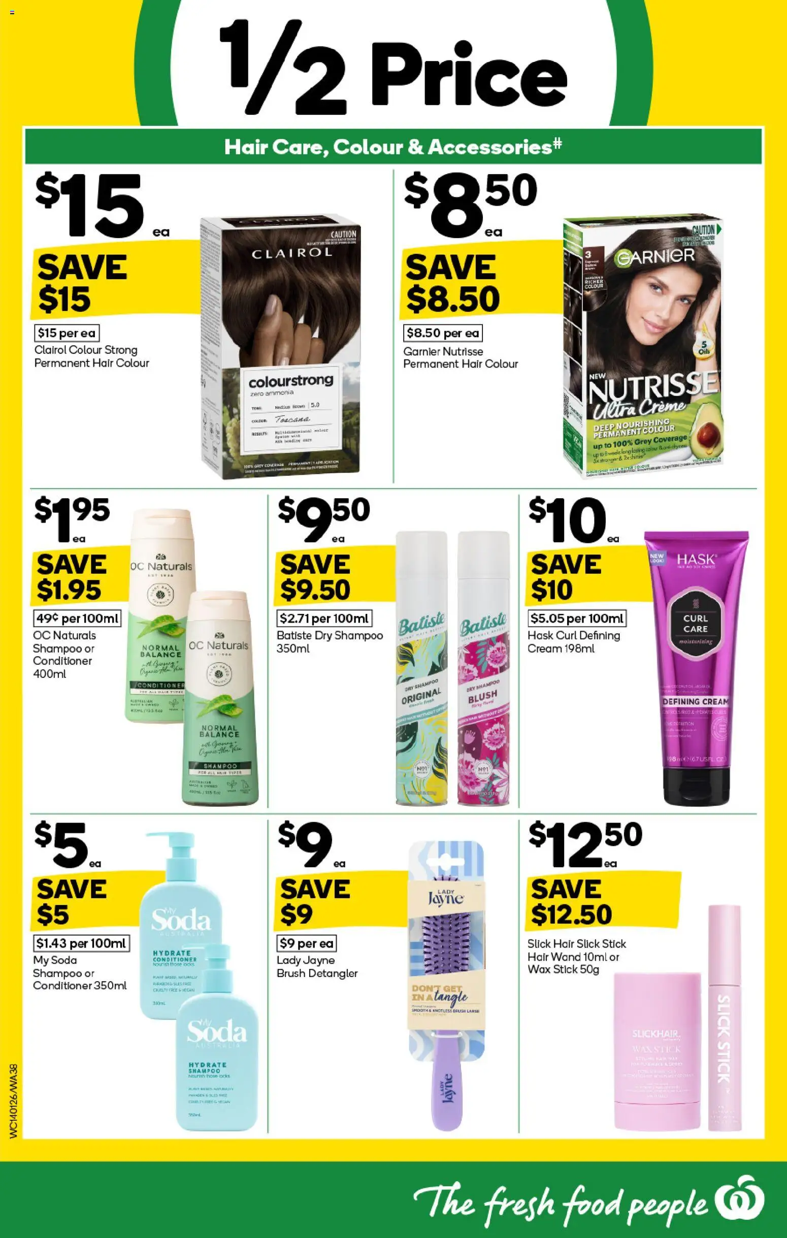 Woolworths catalogue - valid from 14.01.2026 | Page: 38 | Products: Brush, Conditioner, Hair colour, Cream