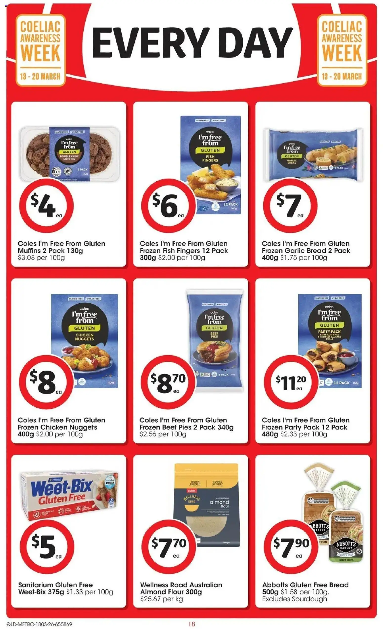Coles catalogue - valid from 18.03.2026 | Page: 18 | Products: Flour, Muffins, Garlic, Wheat