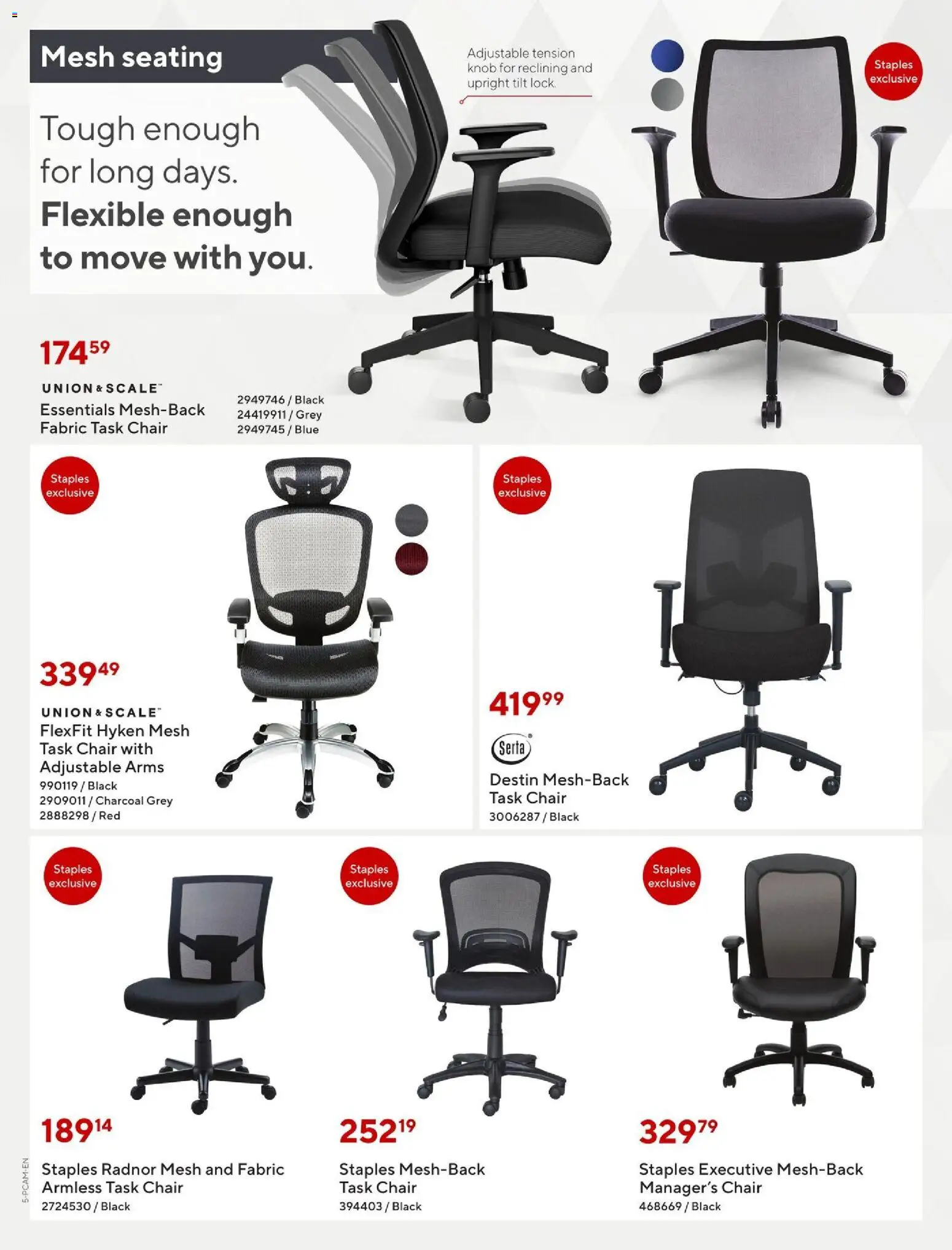 Staples flyer valid from 28.10.2025 | Page: 5 | Products: Chair