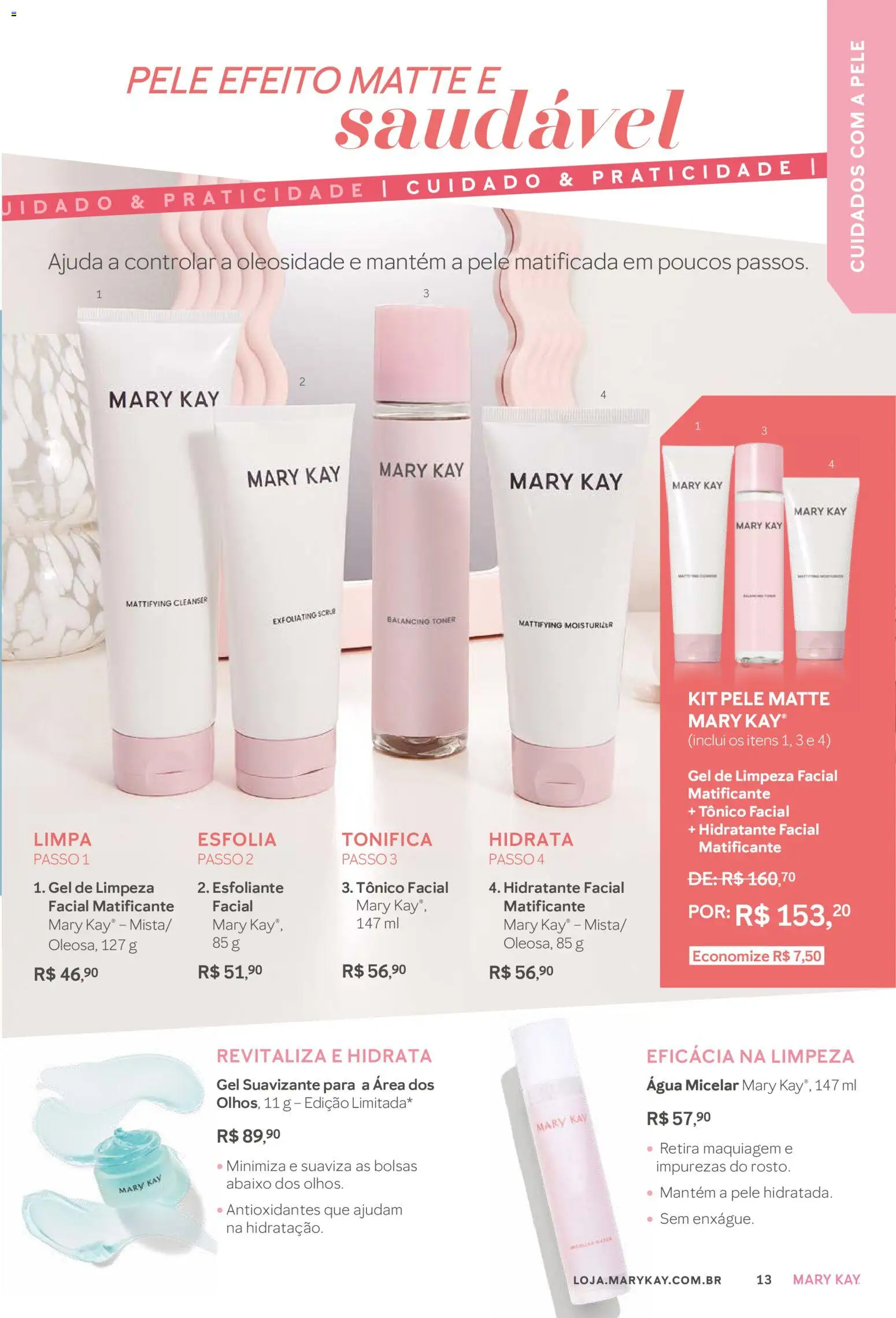 Mary Kay Folheto - válido de 01.11.2025 | Página: 13 | Produtos: Maquiagem, Água micelar, Gel de limpeza, Toner