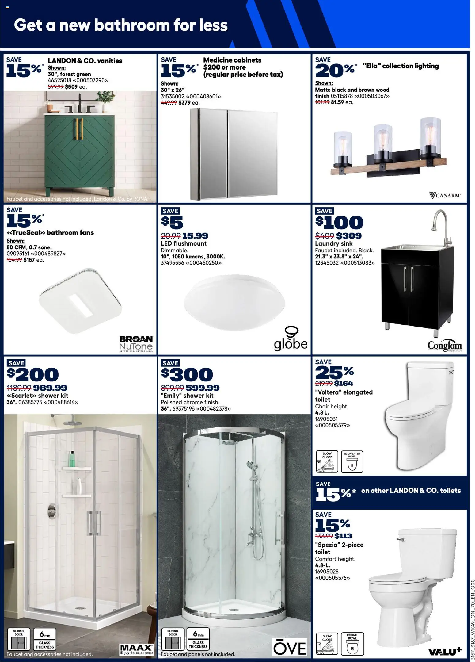 Rona flyer valid from 01.01.2026 | Page: 11 | Products: Settee, Chair, Shower