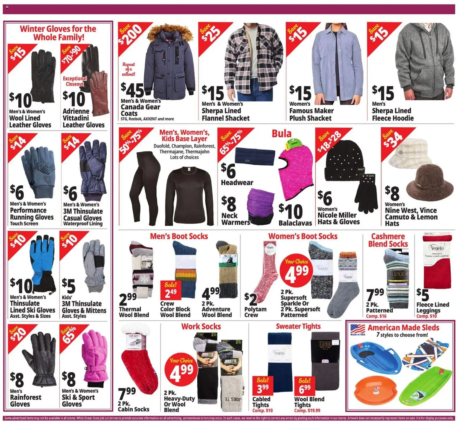 Ocean State Job Lot Weekly Ad - valid from 01.01.2026 | Page: 4 | Products: Sweater, Socks, Lemon, Gloves