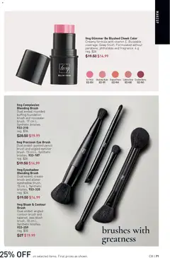 Preview of fmg Blush & Contour Brush, Dual ended: angled contour brush and tapered, oval blush brush. 18 cm L. Synthetic bristles. 933-259 from shop Avon valid from 09.04.2026 | Page: 71
