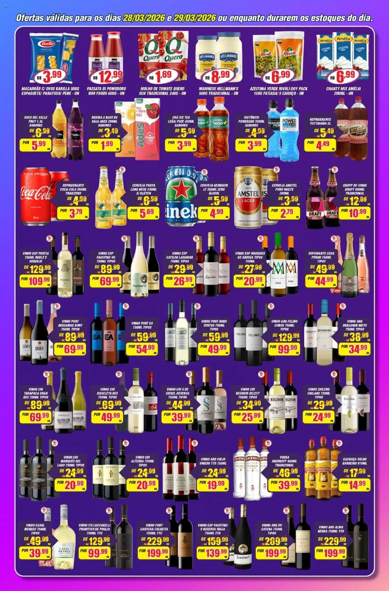 Violeta Supermercados Folheto - válido de 28.03.2026 | Página: 3 | Produtos: Chá, Cerveja Heineken, Vodka, Bebida