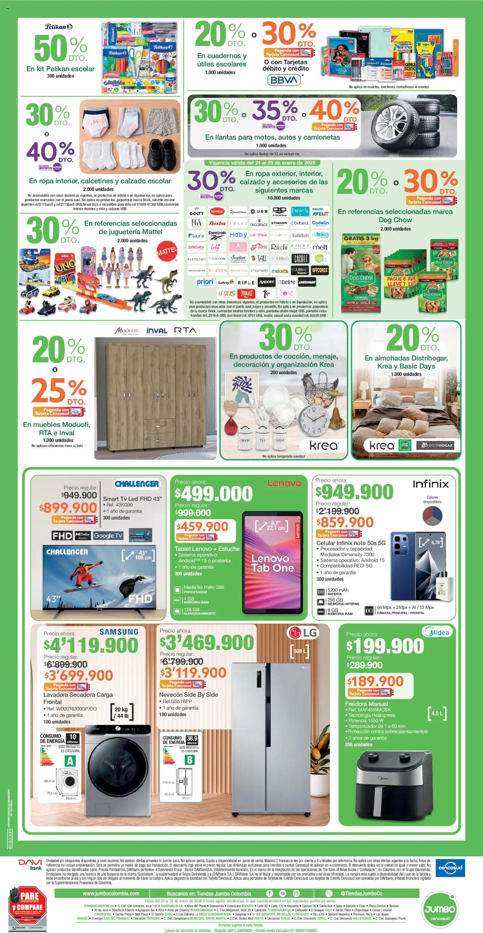 Jumbo revista - valida desde el 22.01.2026 | Página: 8 | Productos: Lavadora, Sobre, Freidora, Ropa