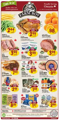Preview of Farm Boy weekly flyer / circulaire from shop Farm Boy valid from 02.10.2025