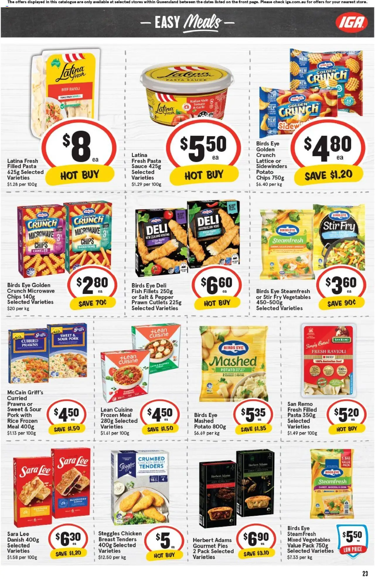 IGA catalogue - valid from 08.10.2025 | Page: 26 | Products: Pork, Fish, Vegetables, Pies