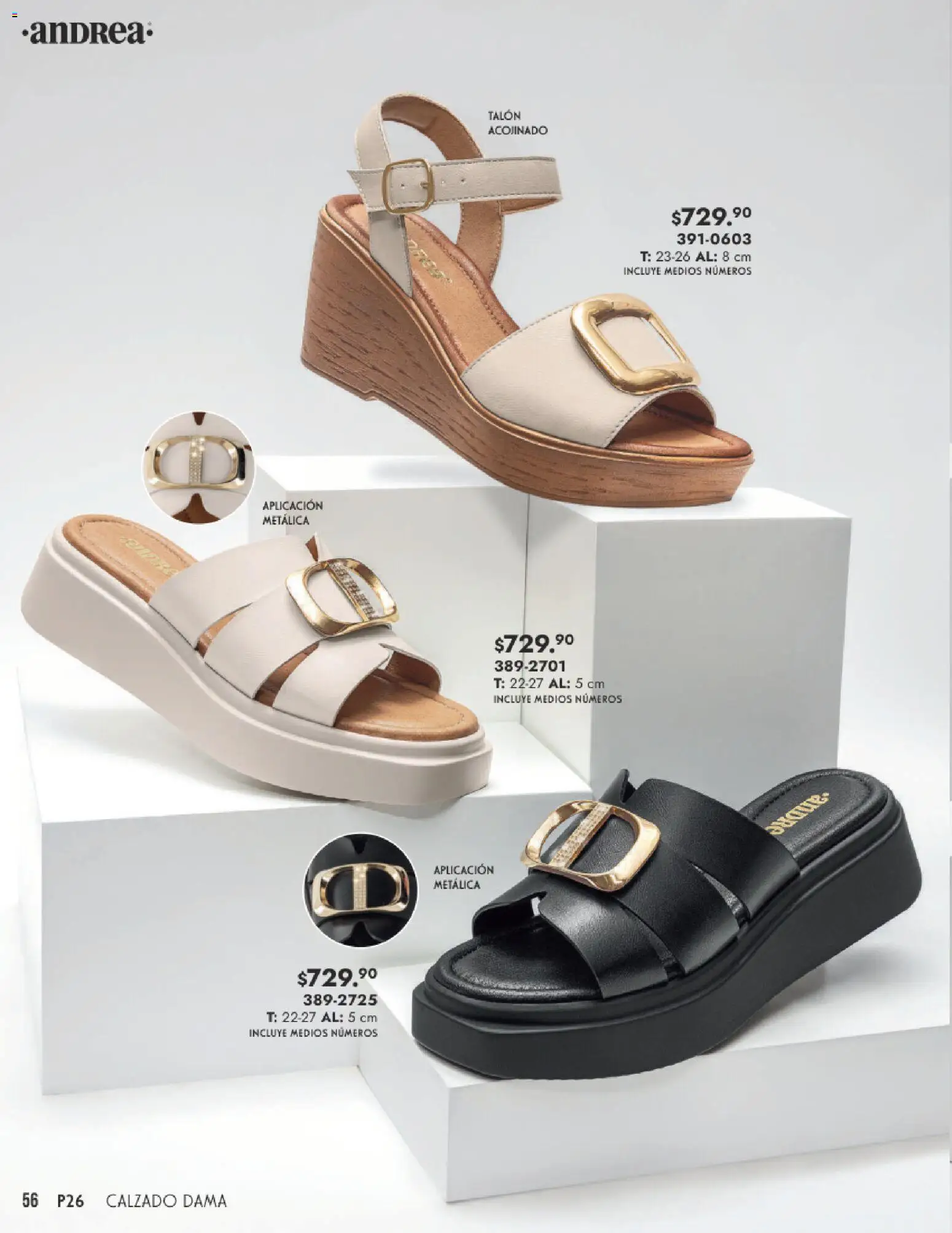 Nuevas ofertas de Andrea válidas en toda la República Mexicana desde el 25.01.2026. ¡Encuentra las mejores ofertas en Andrea catálogo Calzado Dama! | Página: 56