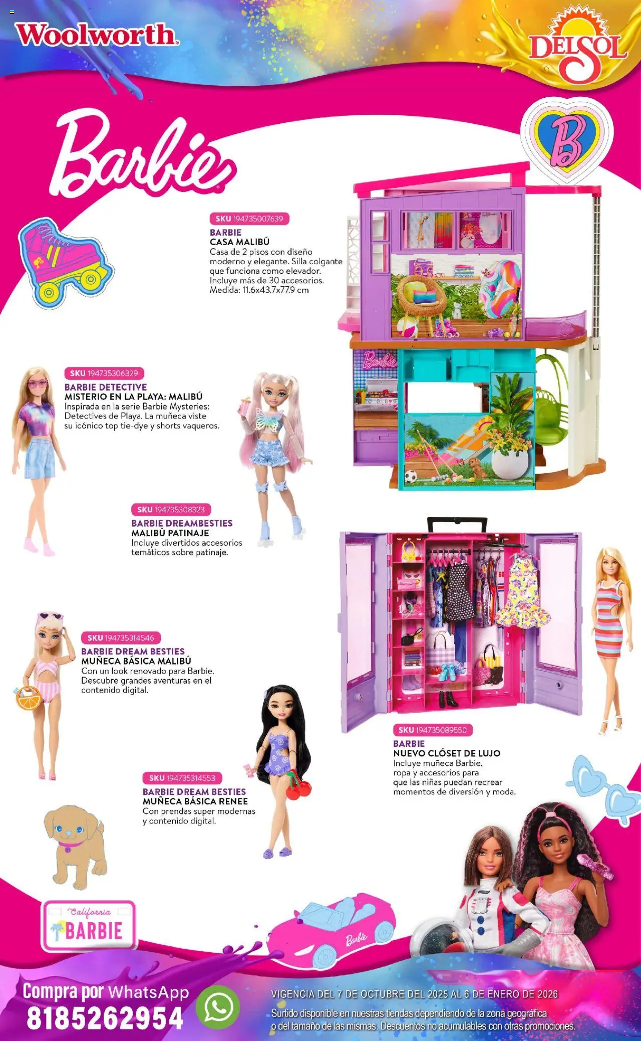 Nuevas ofertas de Del Sol y Woolworth válidas en toda la República Mexicana desde el 07.10.2025. ¡Encuentra las mejores ofertas en Del Sol y Woolworth - Catálogo Castillo Del Juguete! | Página: 32 | Productos: Silla, Ropa, Top, Sobre