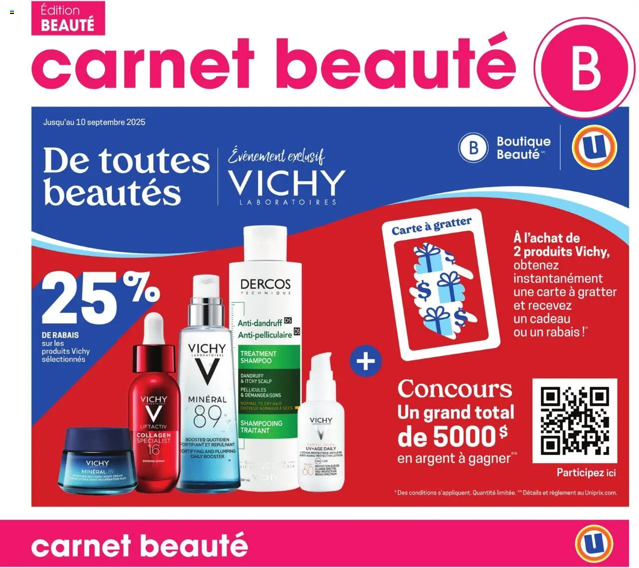 Uniprix flyer valid from 28.08.2025 | Page: 1 | Products: Cream, Shampoo