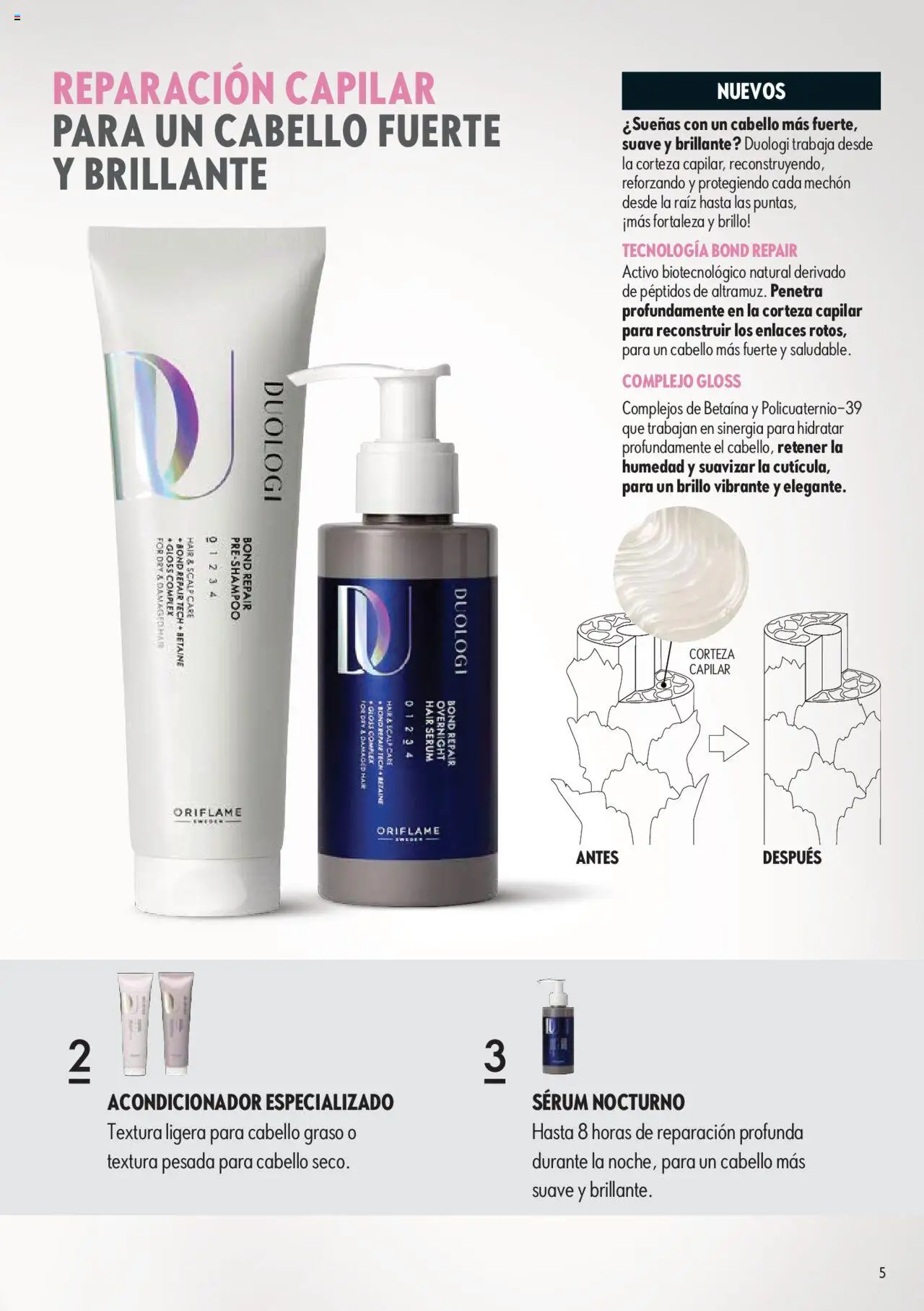 Nuevas ofertas de Oriflame válidas en toda la República Mexicana desde el 04.10.2025. ¡Encuentra las mejores ofertas en Oriflame - Campaña 14 2025! | Página: 5 | Productos: Serum, Brillo, Acondicionador