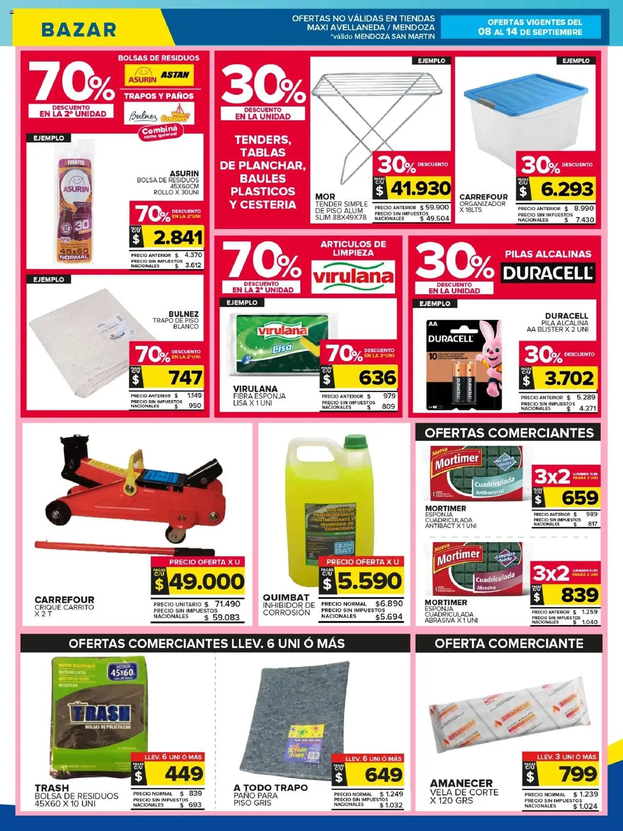 Carrefour Maxi catálogo - Jujuy │ válido desde el 08.09.2025 | Página: 21 | Productos: Trapo de piso, Bolsa, Tender, Pilas