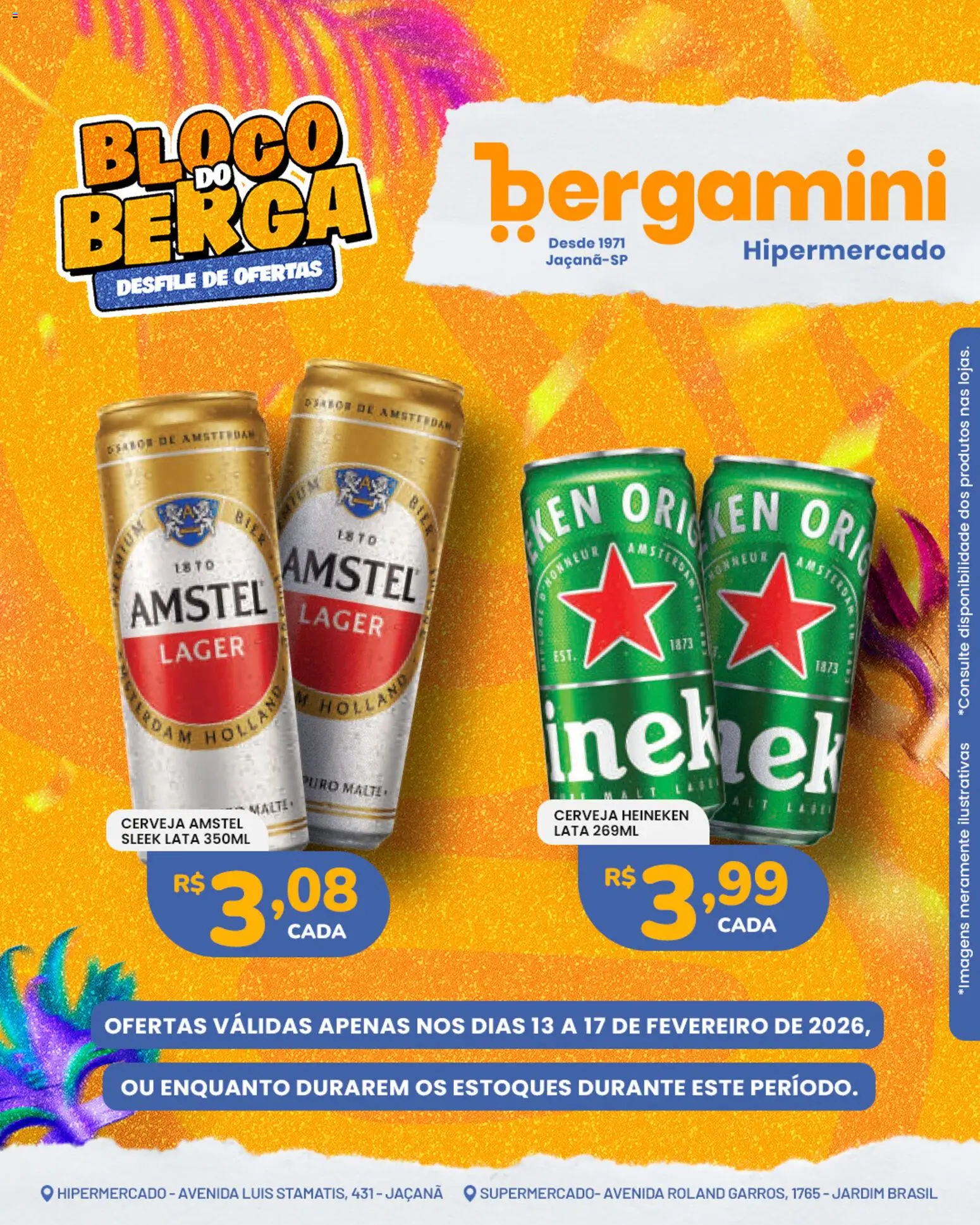 Supermercado Bergamini Folheto - válido de 13.02.2026 | Página: 5 | Produtos: Cerveja, Cerveja Heineken, Heineken