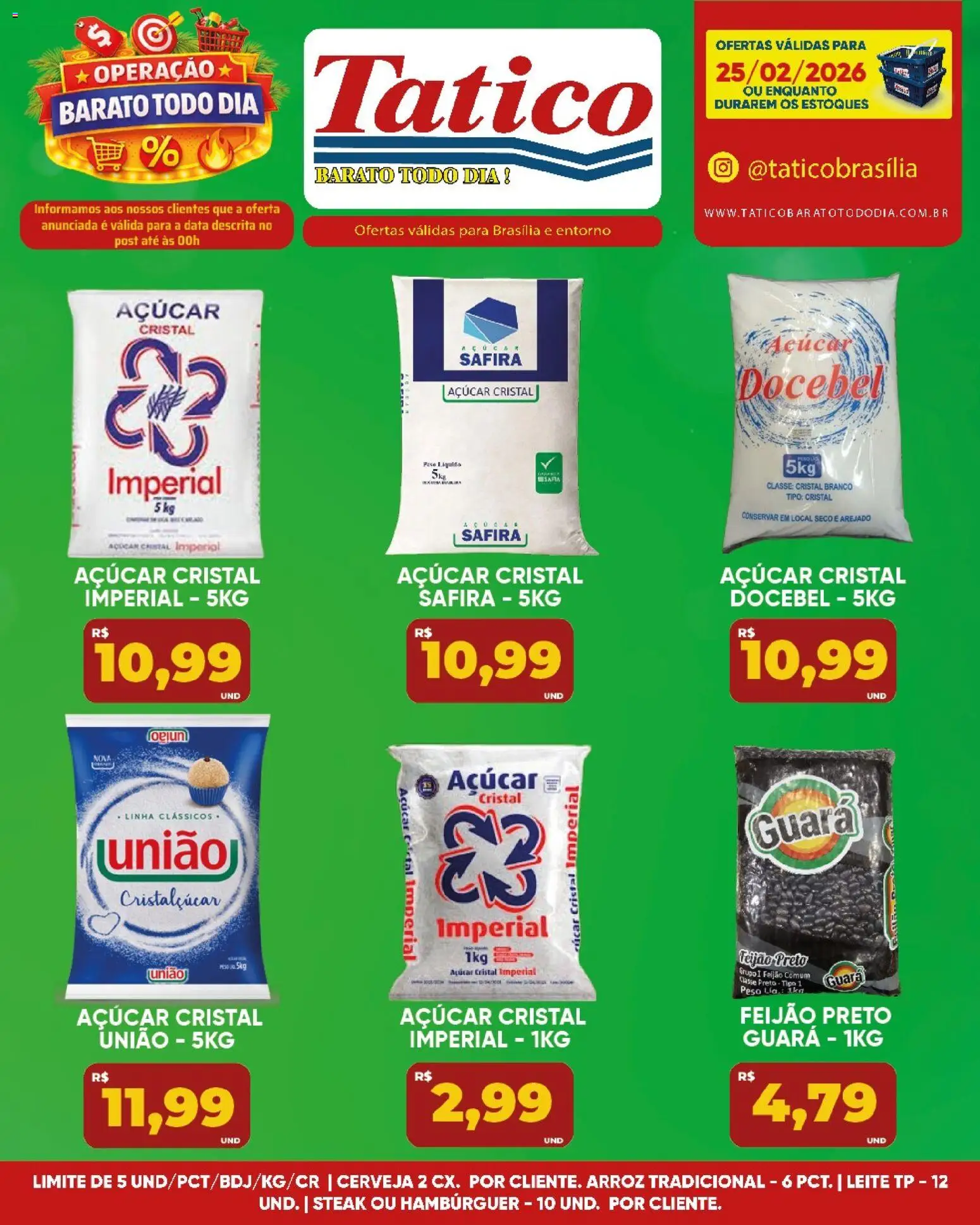 Tatico Folheto - válido de 26.02.2026 | Página: 26 | Produtos: Feijão, Cerveja, Arroz, Hambúrguer