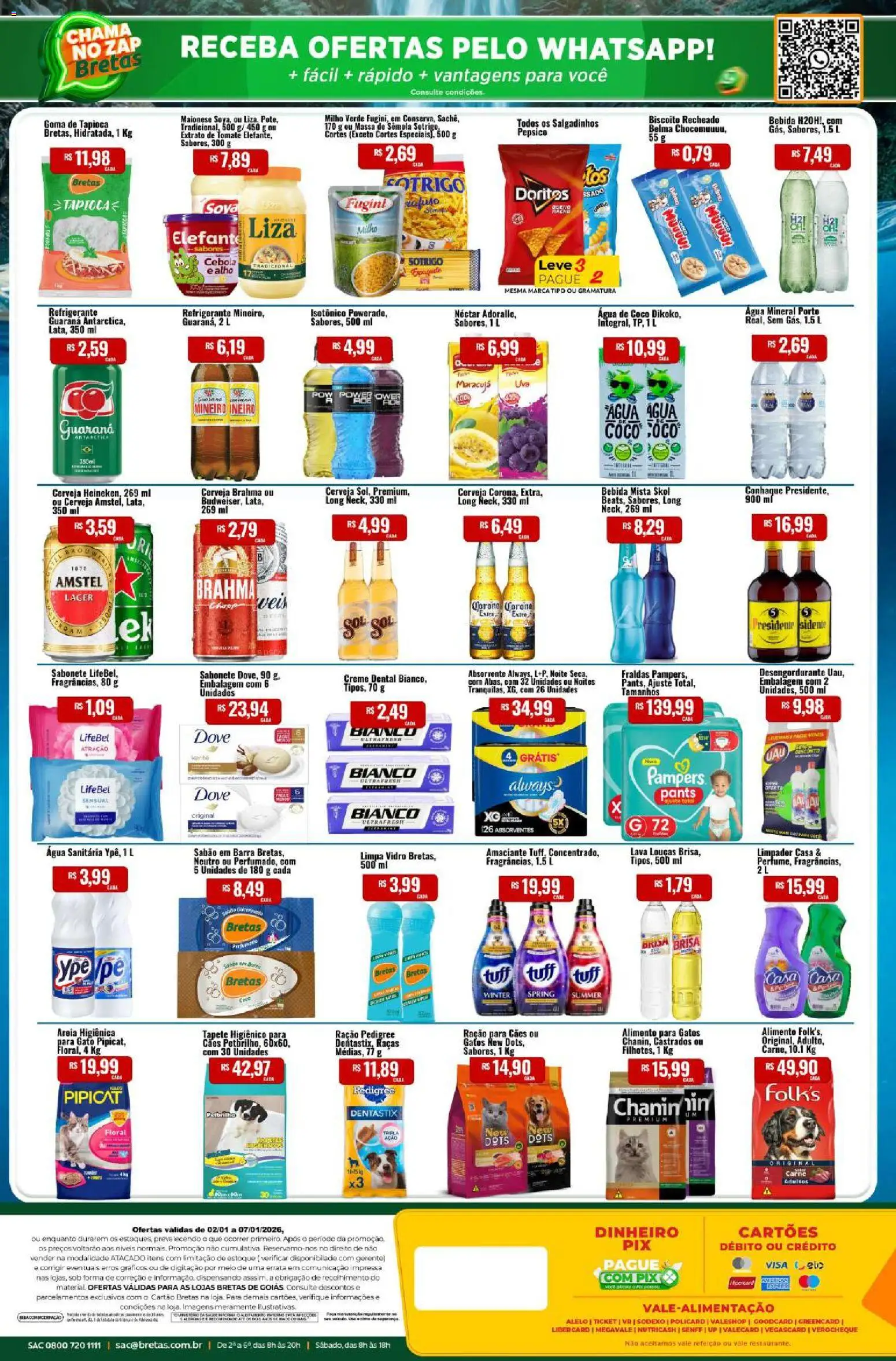 Bretas Folheto - válido de 02.01.2026 | Página: 2 | Produtos: Sabão em barra, Cerveja, Dove, Biscoito recheado