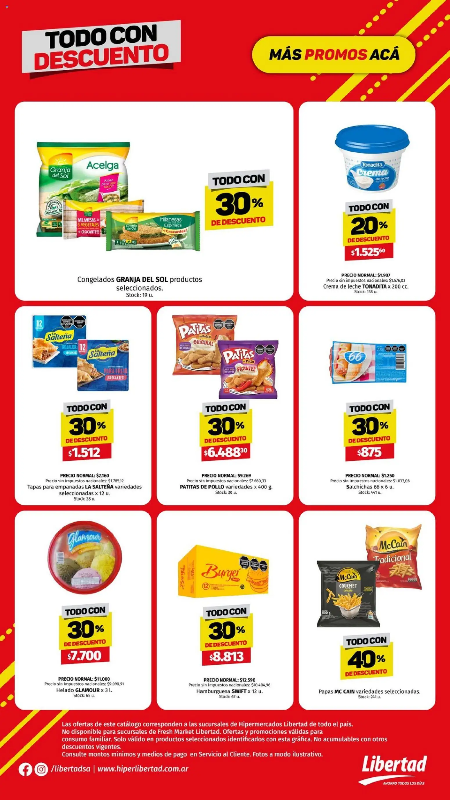 Hipermercado Libertad - Todo con sem 01 │ válido desde el 30.12.2025 | Página: 5 | Productos: Helado, Pollo, Acelga, Espinaca