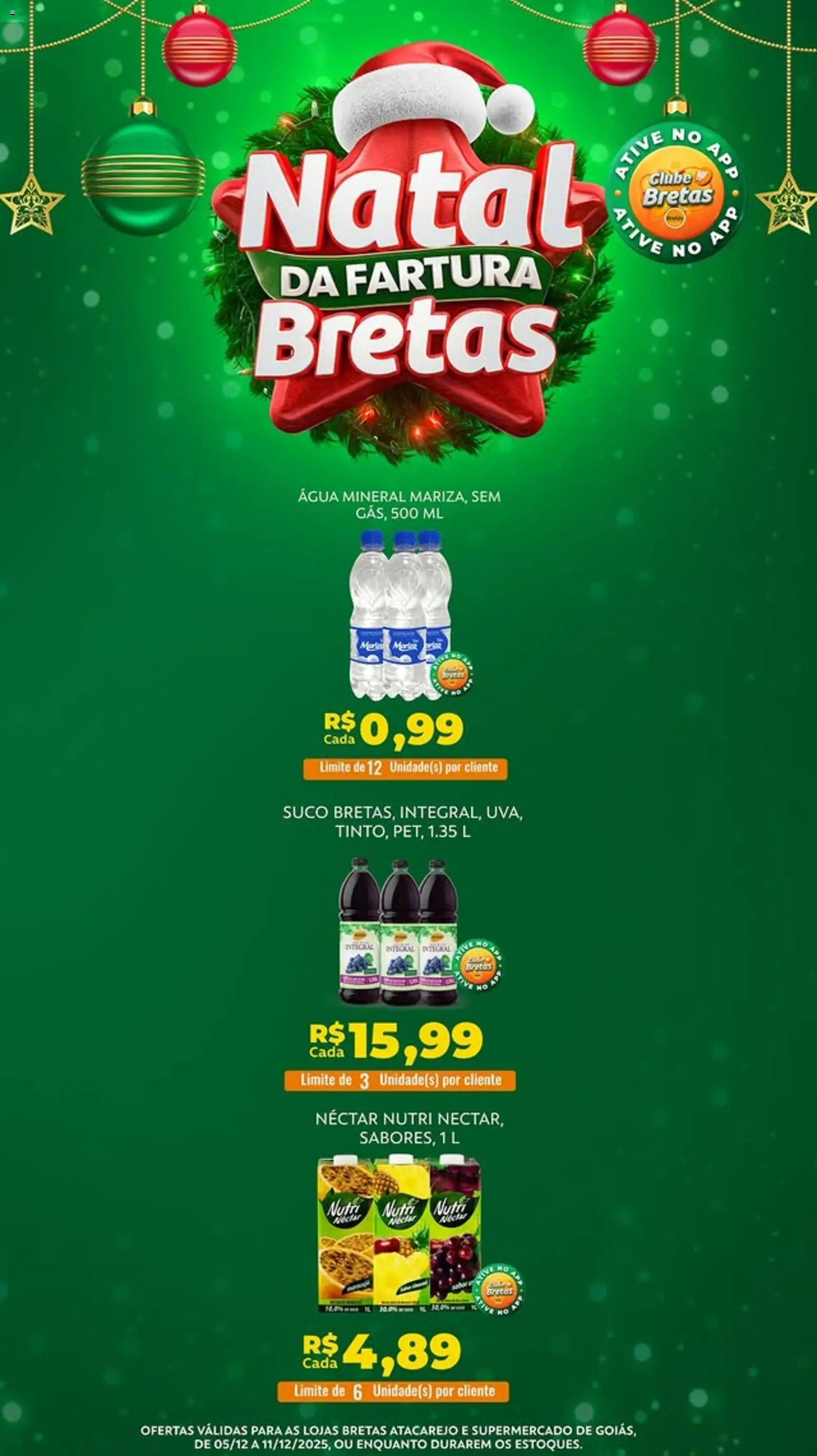 Bretas Folheto - válido de 05.12.2025 | Página: 4 | Produtos: Suco, Água mineral