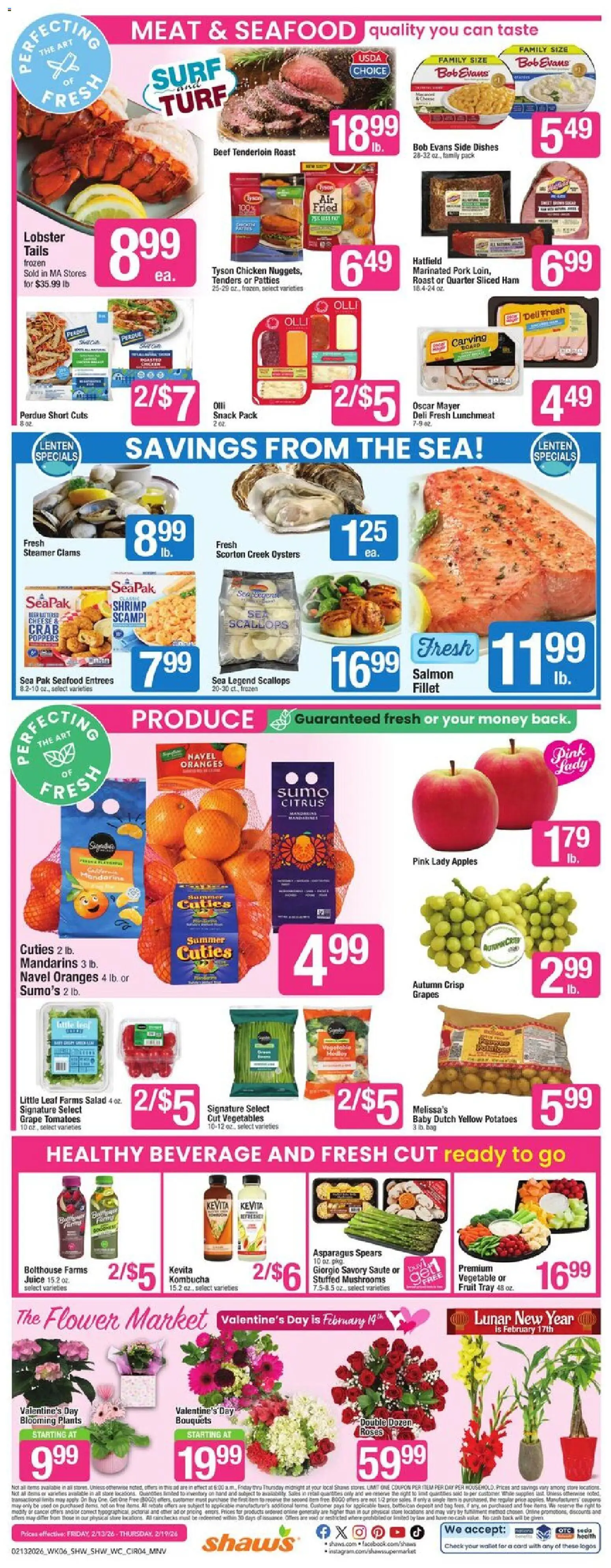 Shaw's Weekly Ad - NH - valid from 13.02.2026 | Page: 4 | Products: Asparagus, Apples, Wallet, Steamer