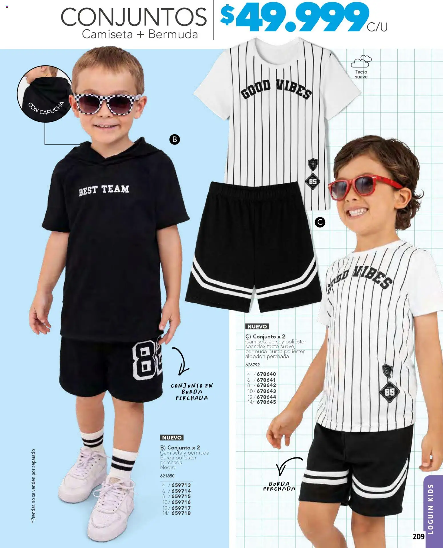 Pacifika revista - valida desde el 01.01.2026 | Página: 209 | Productos: Algodón, Bermuda, Camiseta, Conjunto