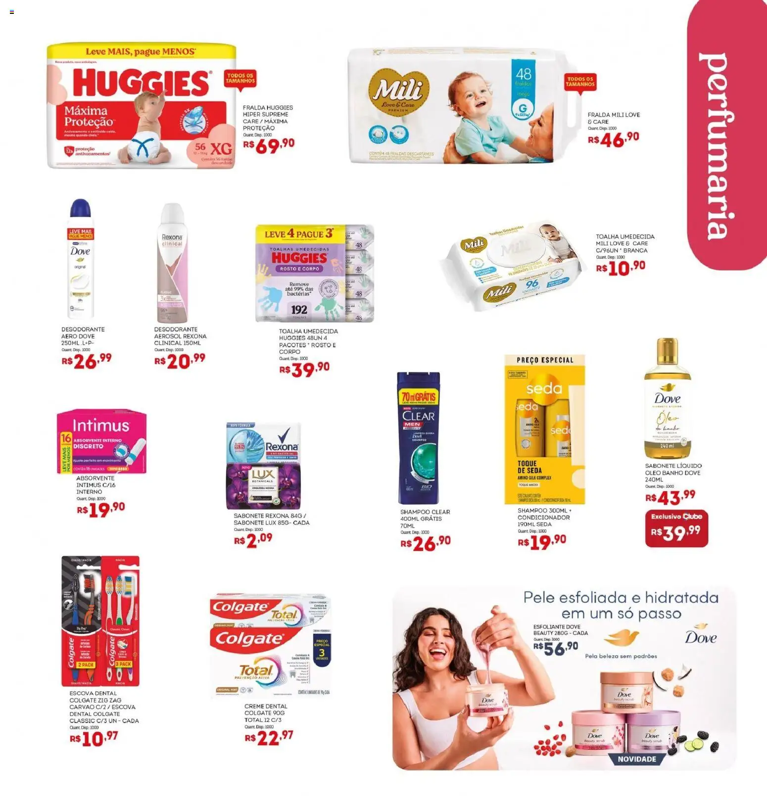 Bistek Supermercados Folheto - válido de 25.02.2026 | Página: 19 | Produtos: Condicionador, Desodorante, Fraldas, Absorvente interno