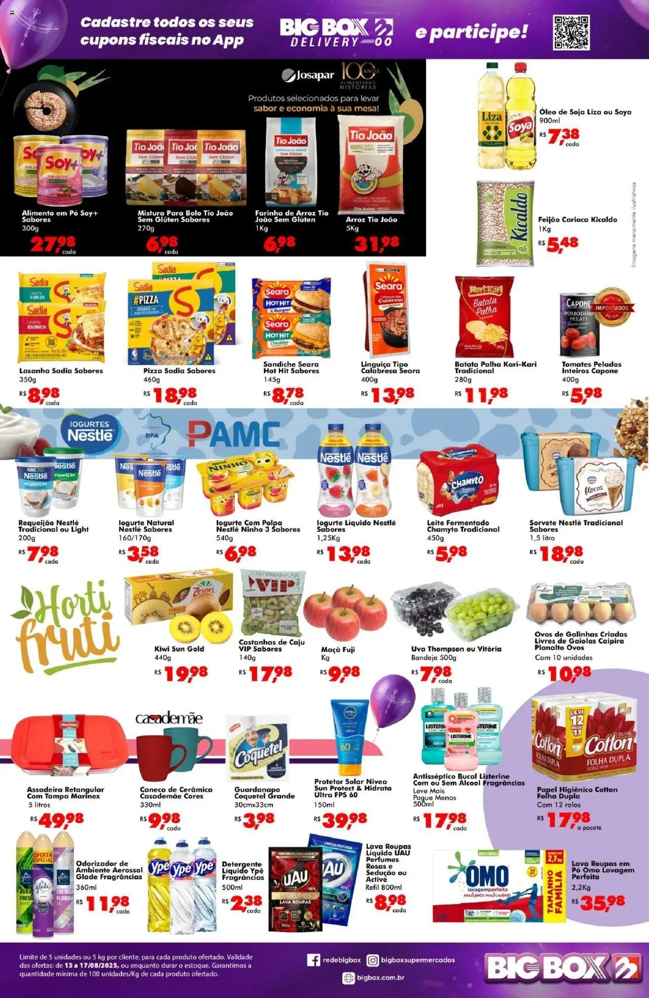 Big Box Folheto - válido de 13.08.2025 | Página: 2 | Produtos: Caju, Protetor solar, Perfumes, Frango