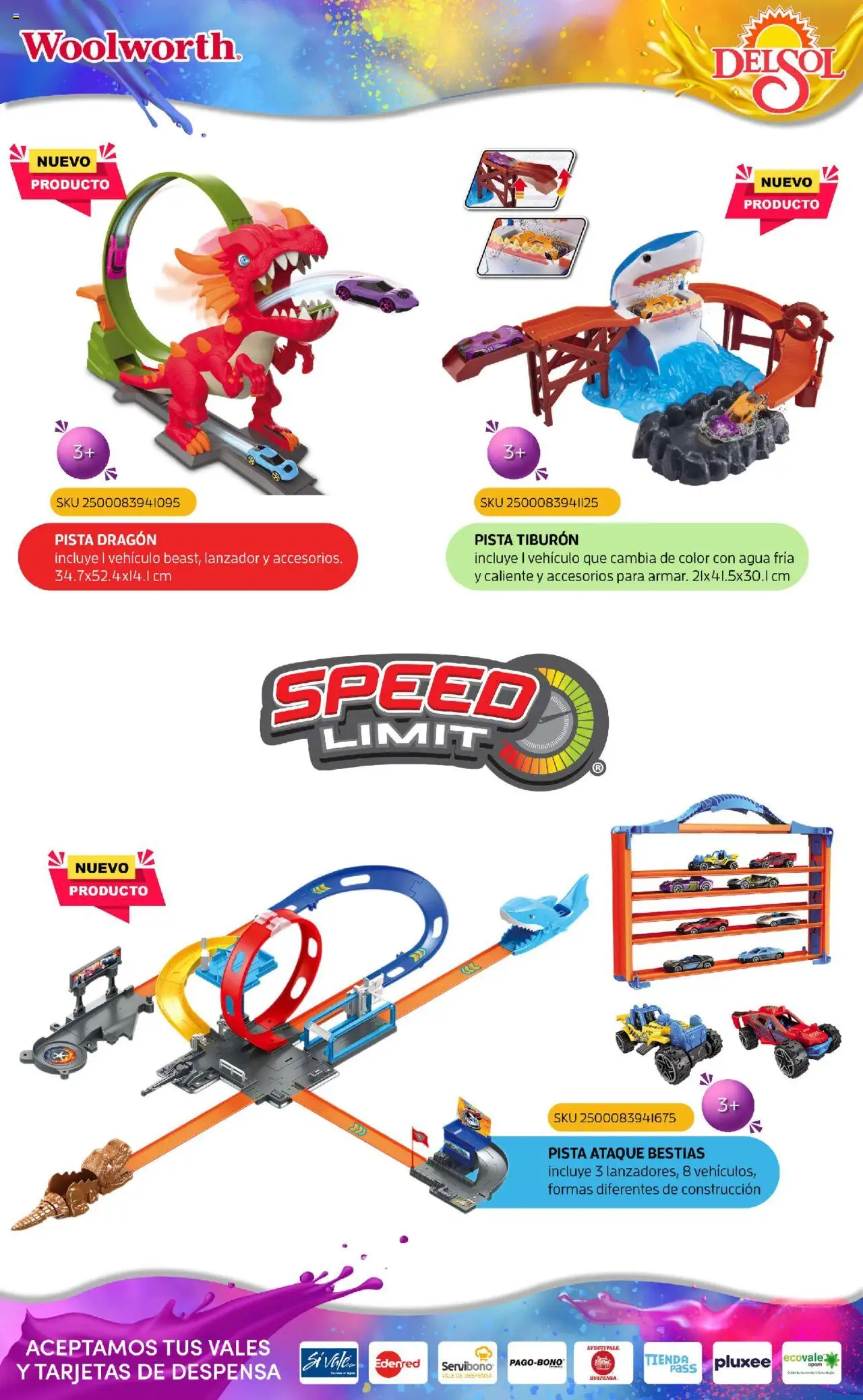 Nuevas ofertas de Del Sol y Woolworth válidas en toda la República Mexicana desde el 07.10.2025. ¡Encuentra las mejores ofertas en Del Sol y Woolworth - Catálogo Castillo Del Juguete! | Página: 192 | Productos: Agua, Despensa