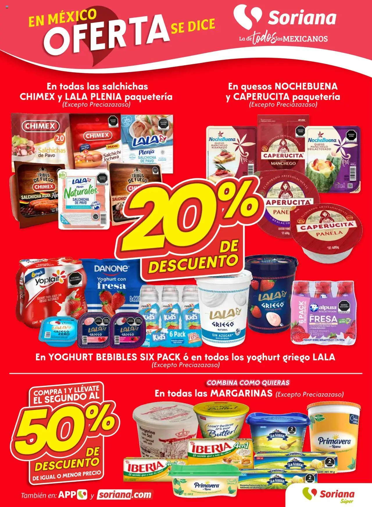 Nuevas ofertas de Soriana válidas en toda la República Mexicana desde el 16.10.2025. ¡Encuentra las mejores ofertas en Soriana - Fin de Semana Súper: BCS, Son y Sin! | Página: 3 | Productos: Sal, Salchicha, Queso, Margarina