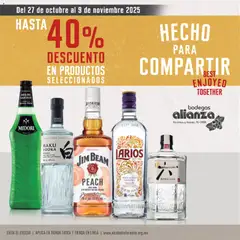Vista previa de Bodegas Alianza catálogo Hecho Para Compartir, nuevo folleto de la tienda, válido en México a partir del 27.10.2025
