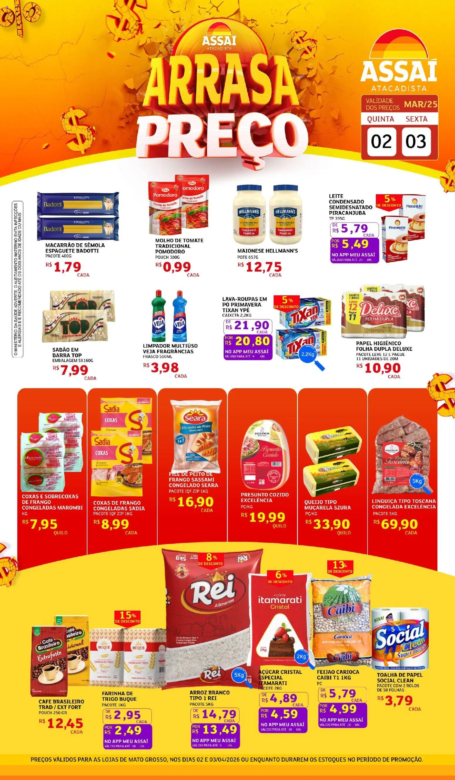 Assaí Atacadista Folheto - válido de 02.04.2026 | Página: 1 | Produtos: Sabão, Café, Maionese, Papel higiênico