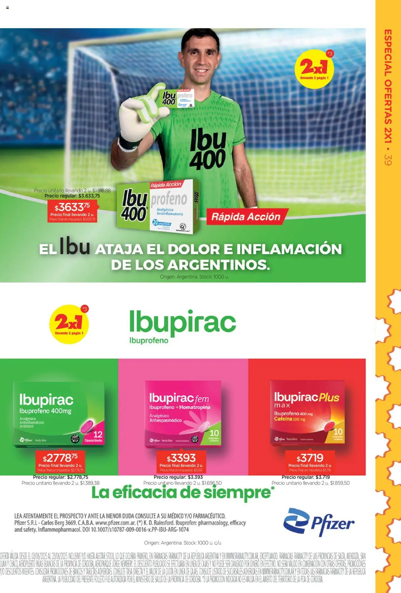 Farmacity catálogo │ válido desde el 03.06.2025 | Página: 39 | Productos: Analgésico, Antiinflamatorio