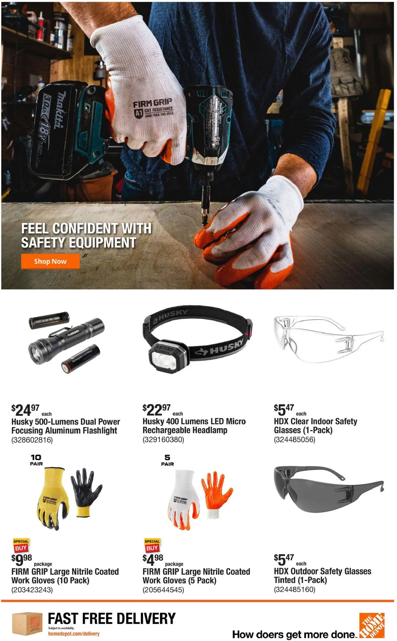 Home Depot Weekly Ad - GA - valid from 19.02.2026 | Page: 9 | Products: Battery, Gloves, Glasses