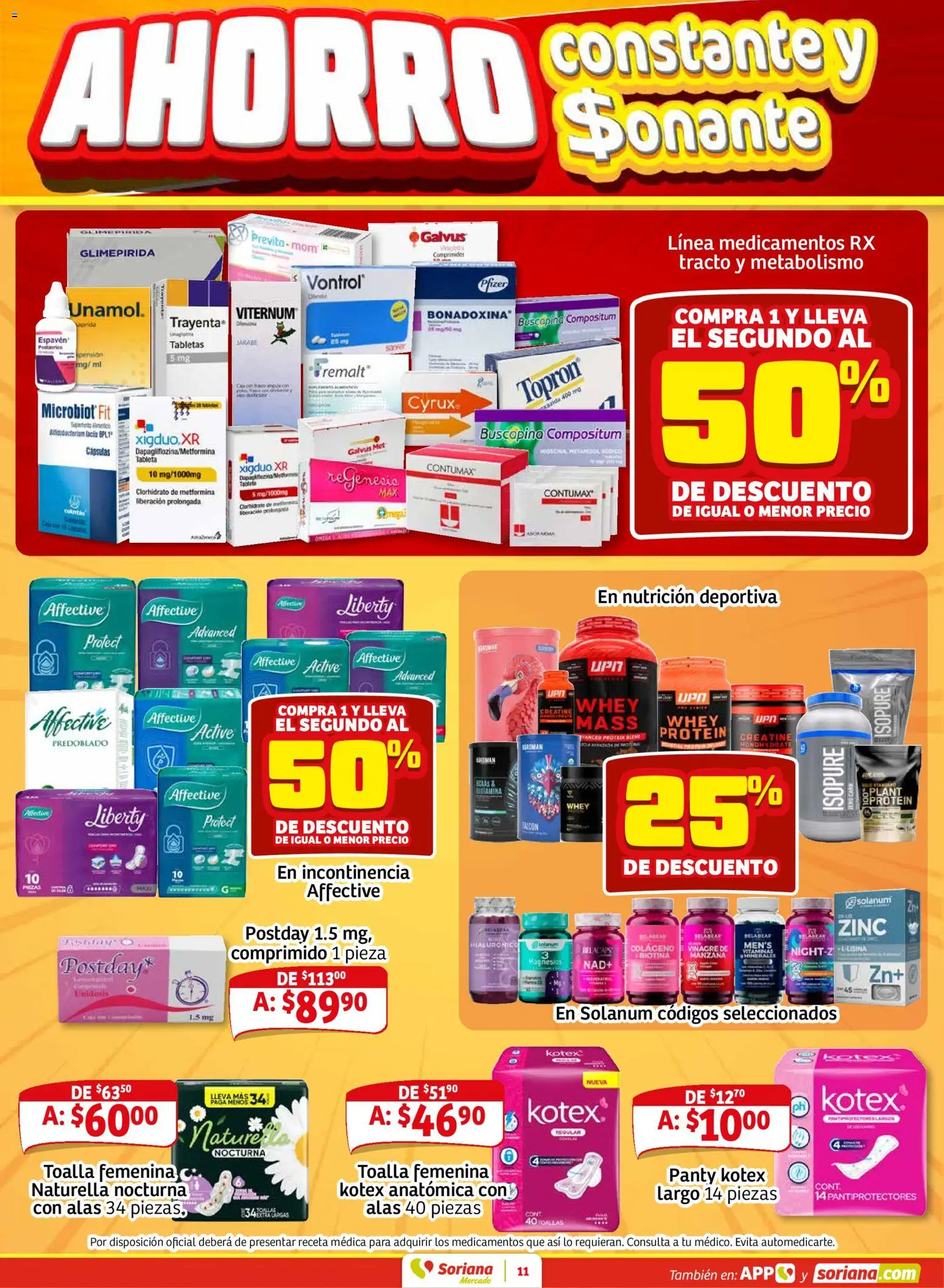 Nuevas ofertas de Soriana válidas en toda la República Mexicana desde el 15.01.2026. ¡Encuentra las mejores ofertas en Soriana - Pesito Valedor Mercado: Ags, Col, Gto, Jal, Mich! | Página: 19 | Productos: Vinagre, Manzana, Toalla, Vitaminas
