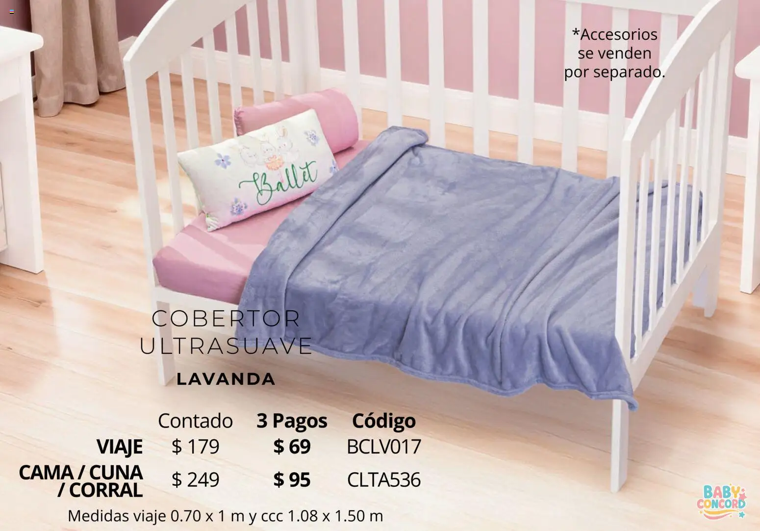 Nuevas ofertas de Colchas Concord válidas en toda la República Mexicana desde el 01.05.2026. ¡Encuentra las mejores ofertas en Colchas Concord catálogo Baby! | Página: 55 | Productos: Cobertor, Cama, Cuna