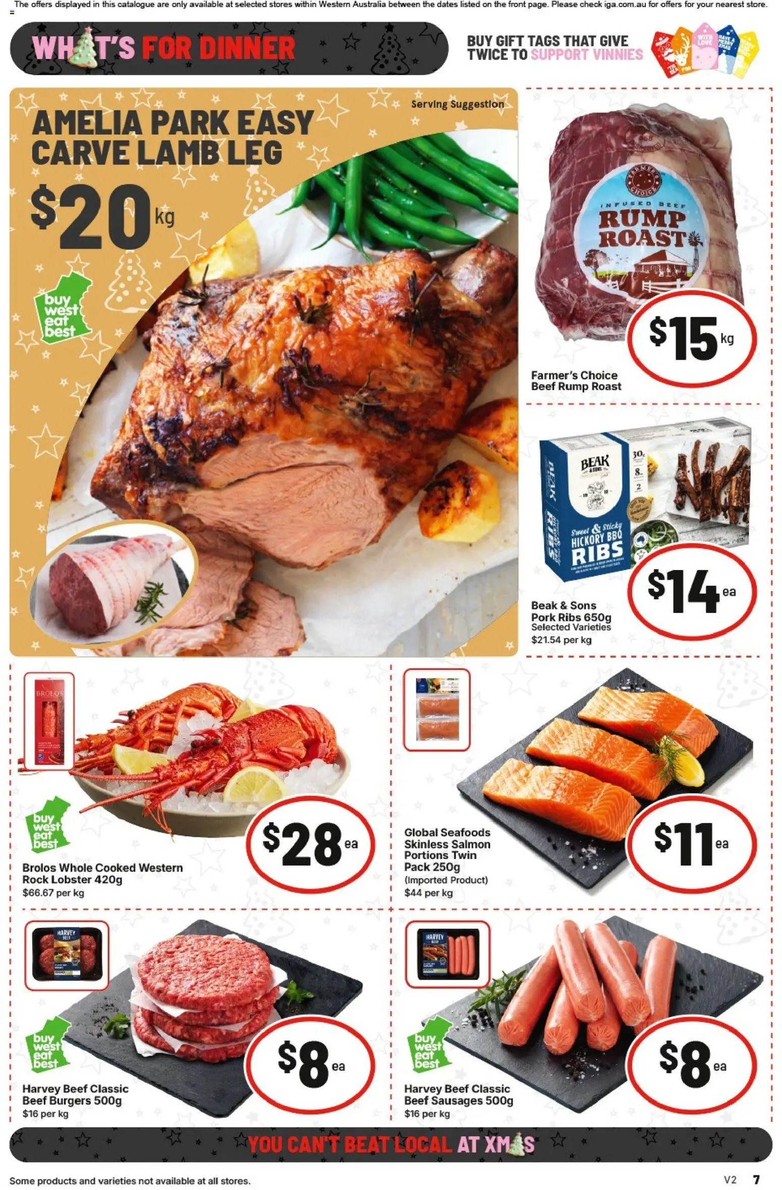 IGA catalogue - valid from 17.12.2025 | Page: 7 | Products: Lamb, Lobster, Beef, Salmon