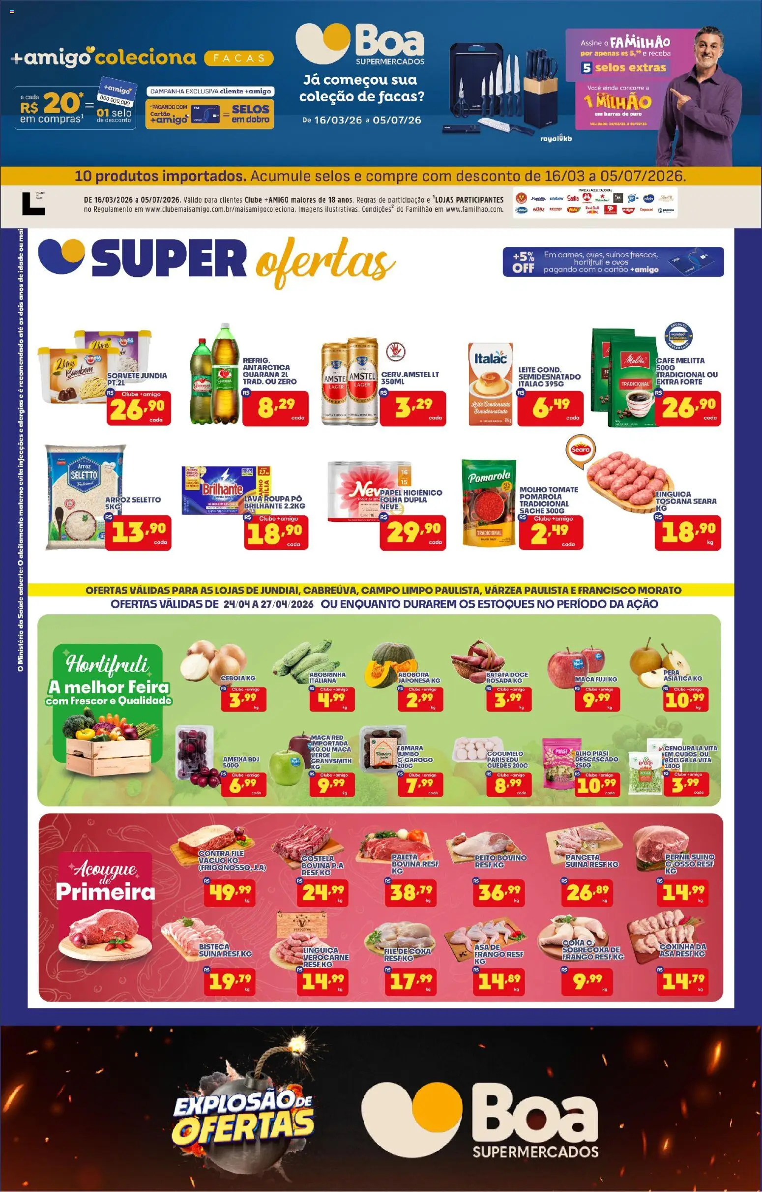 Boa Supermercados Folheto - válido de 24.04.2026 | Página: 1 | Produtos: Alho, Pó, Bombom, Ameixa
