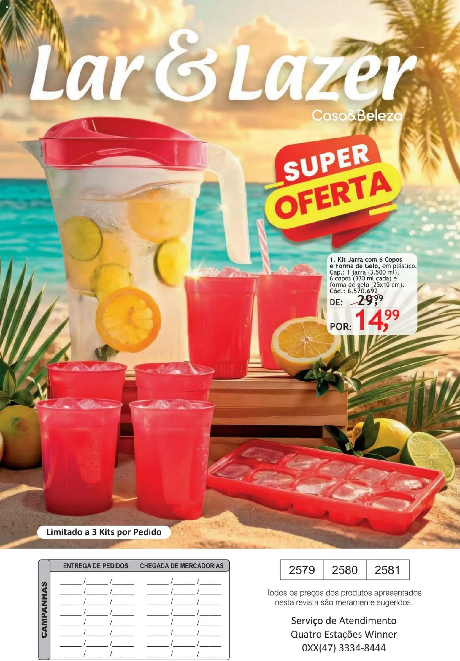 Quatro Estações Folheto - válido de 01.04.2026 | Página: 96 | Produtos: Revista, Jarra, Copos, Forma de gelo