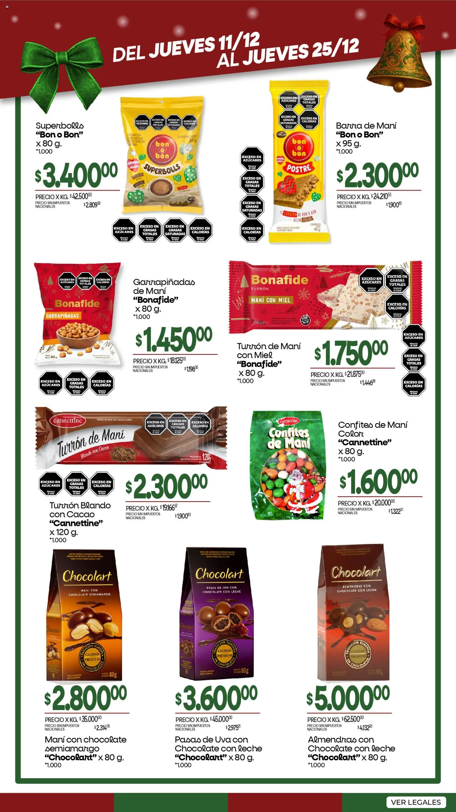 La Anonima catálogo │ válido desde el 11.12.2025 | Página: 4 | Productos: Banco, Almendras, Chocolate, Cacao