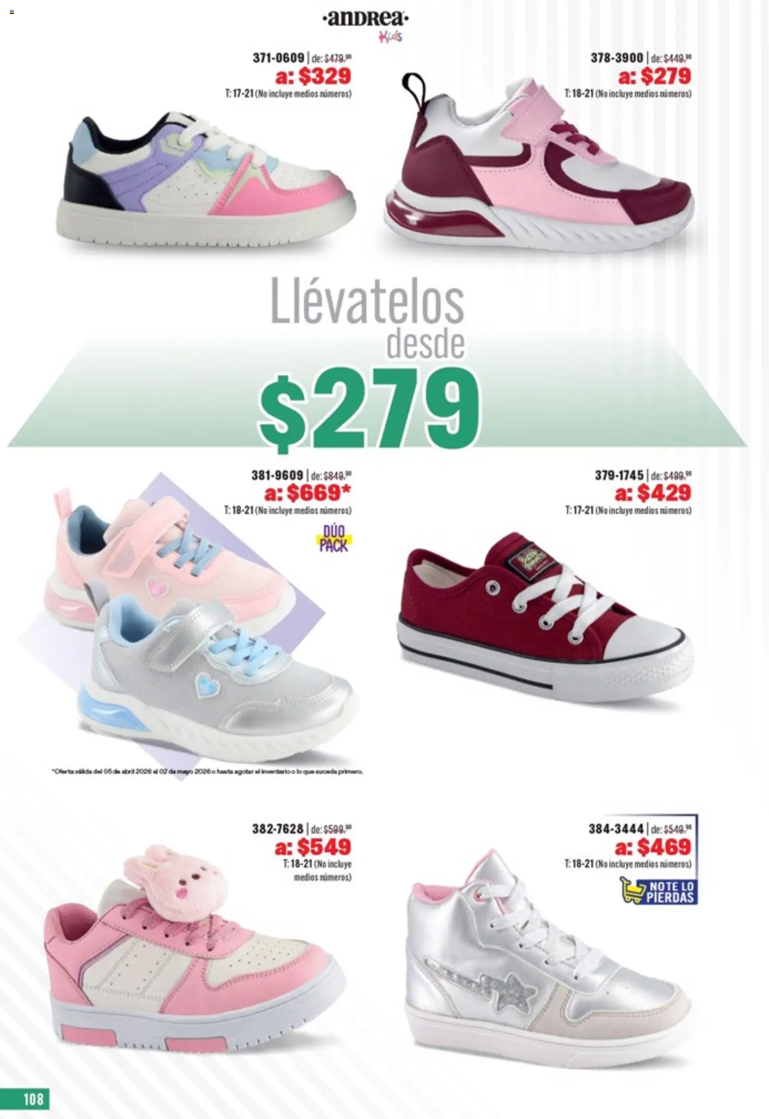 Nuevas ofertas de Andrea válidas en toda la República Mexicana desde el 05.04.2026. ¡Encuentra las mejores ofertas en Andrea catálogo Outlet! | Página: 108