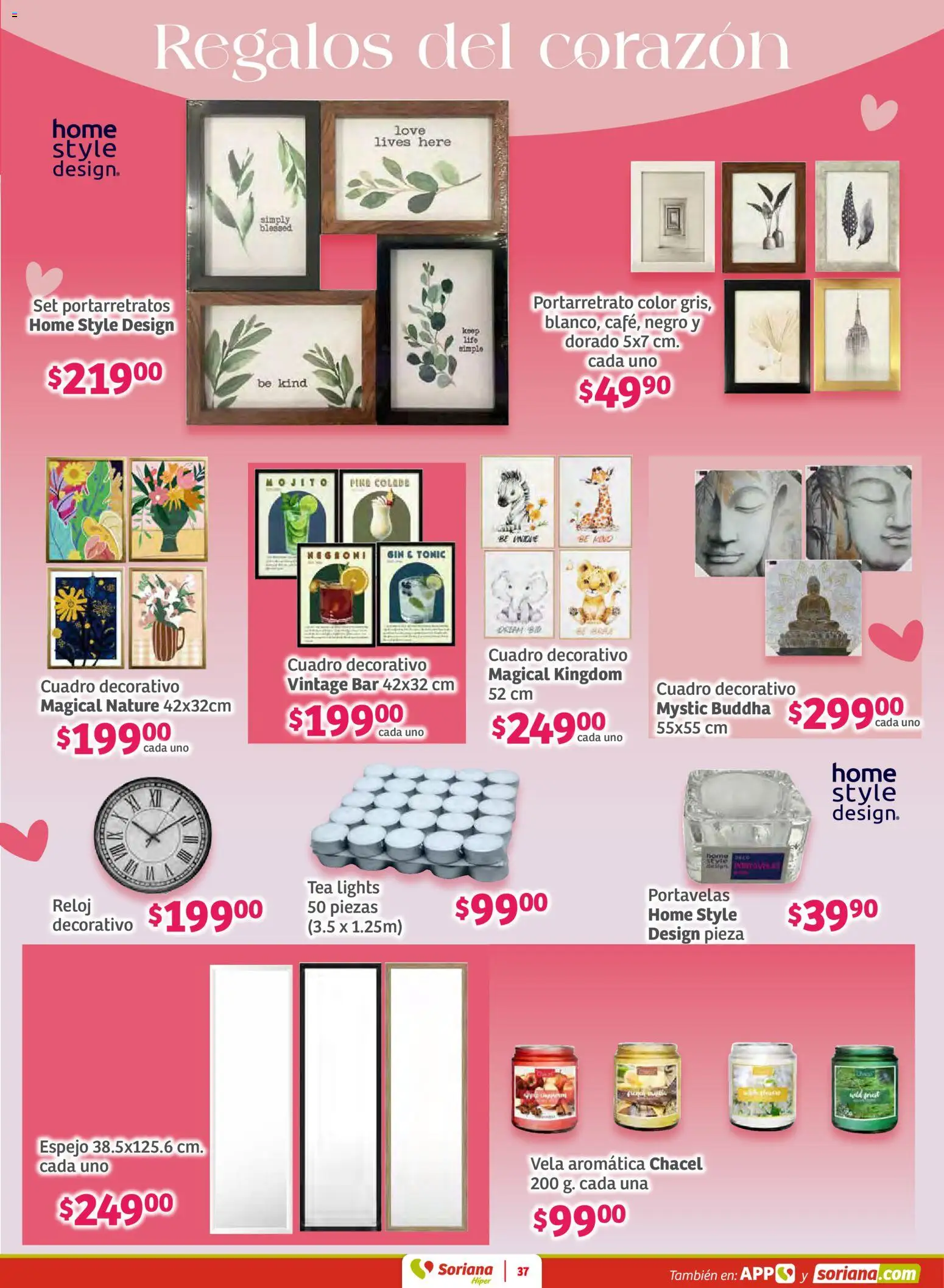 Nuevas ofertas de Soriana válidas en toda la República Mexicana desde el 30.01.2026. ¡Encuentra las mejores ofertas en Soriana - Preciazazaso Híper: Edo Mex, Gro, Hgo, Mor, Pue, Qto, Tlax, Ver! | Página: 37 | Productos: Gin, Portarretrato, Vela, Reloj