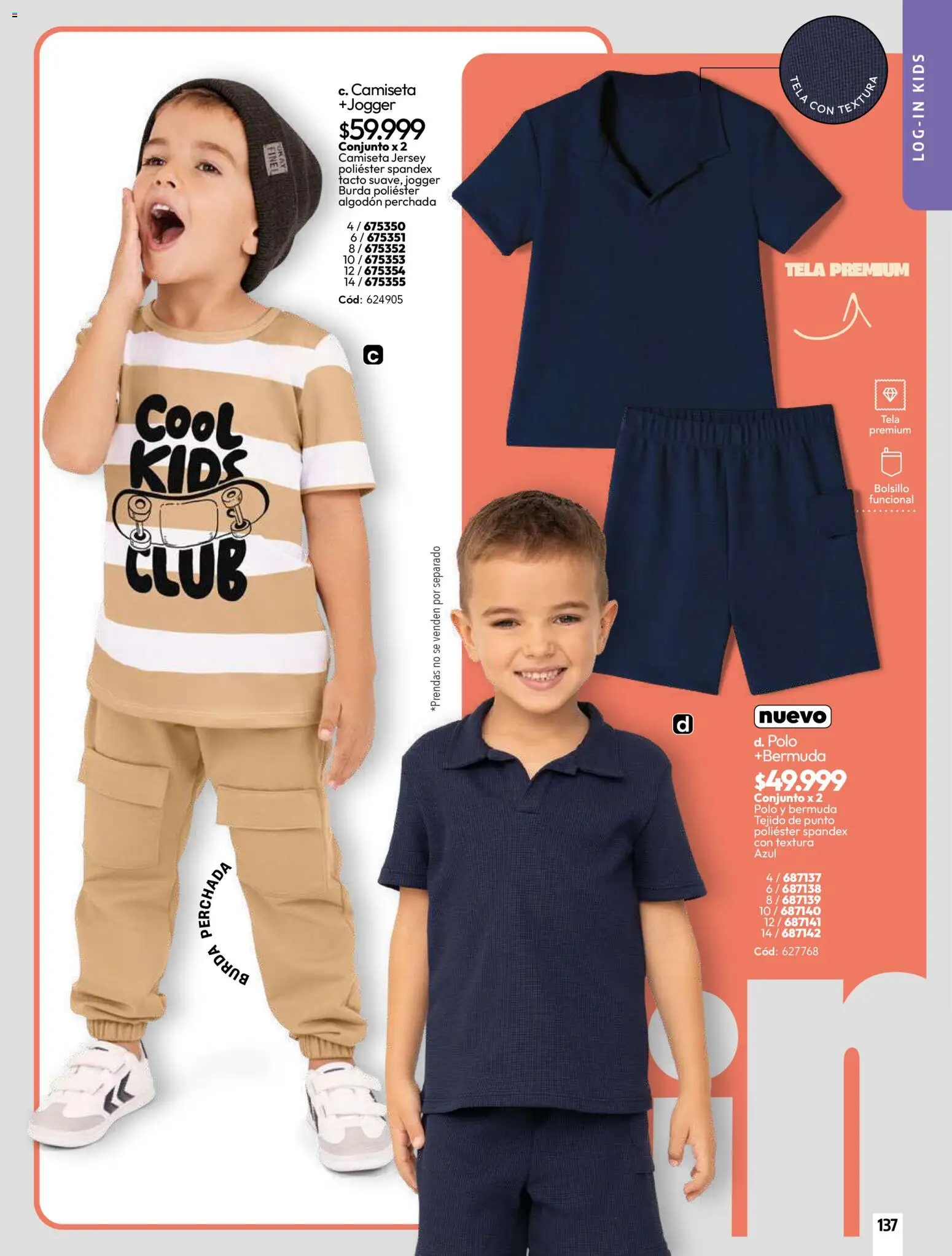 Carmel revista - valida desde el 01.04.2026 | Página: 137 | Productos: Algodón, Bermuda, Camiseta, Conjunto