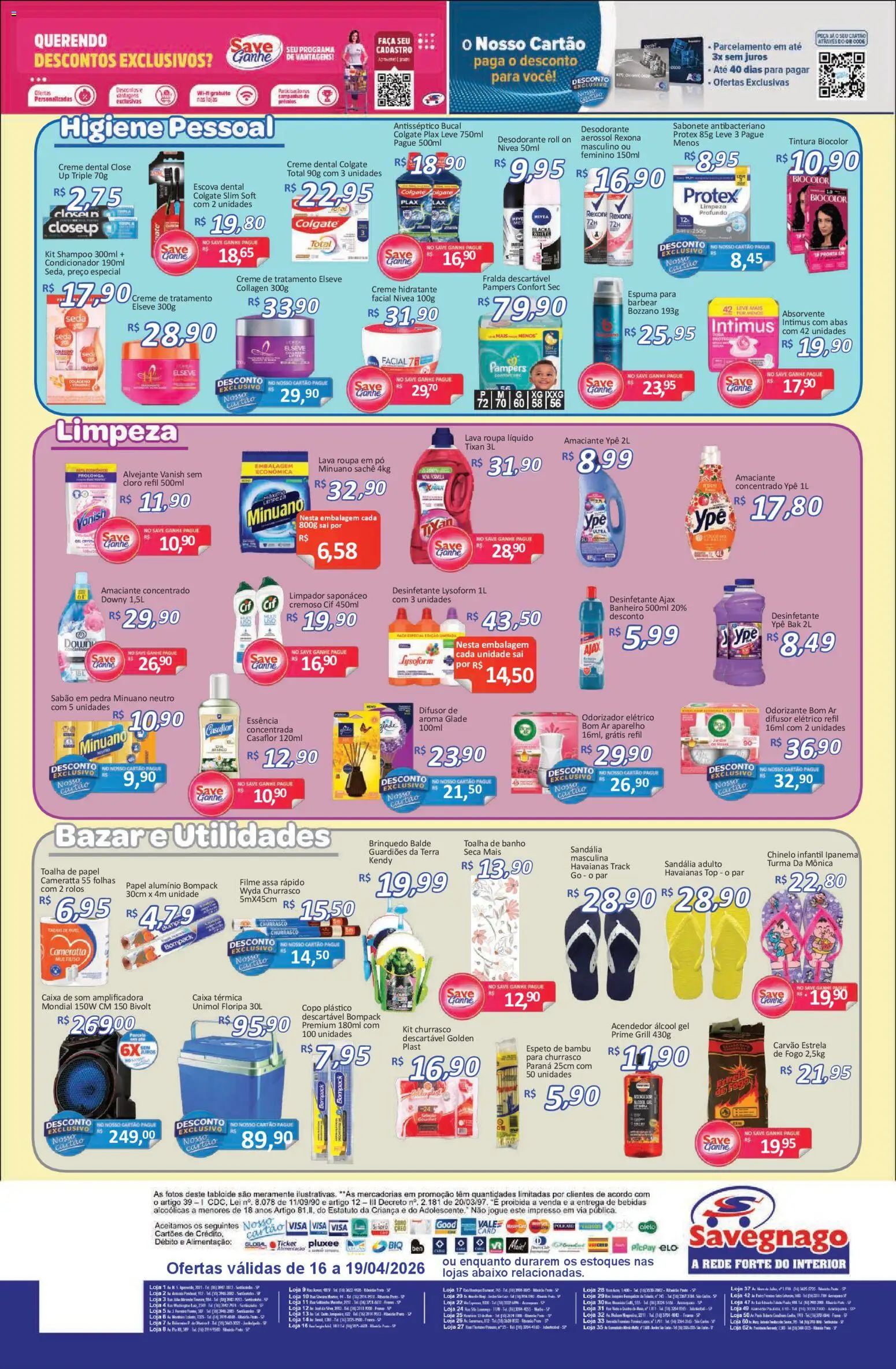 Savegnago Folheto - válido de 16.04.2026 | Página: 4 | Produtos: Grill, Creme, Vanish, Balde