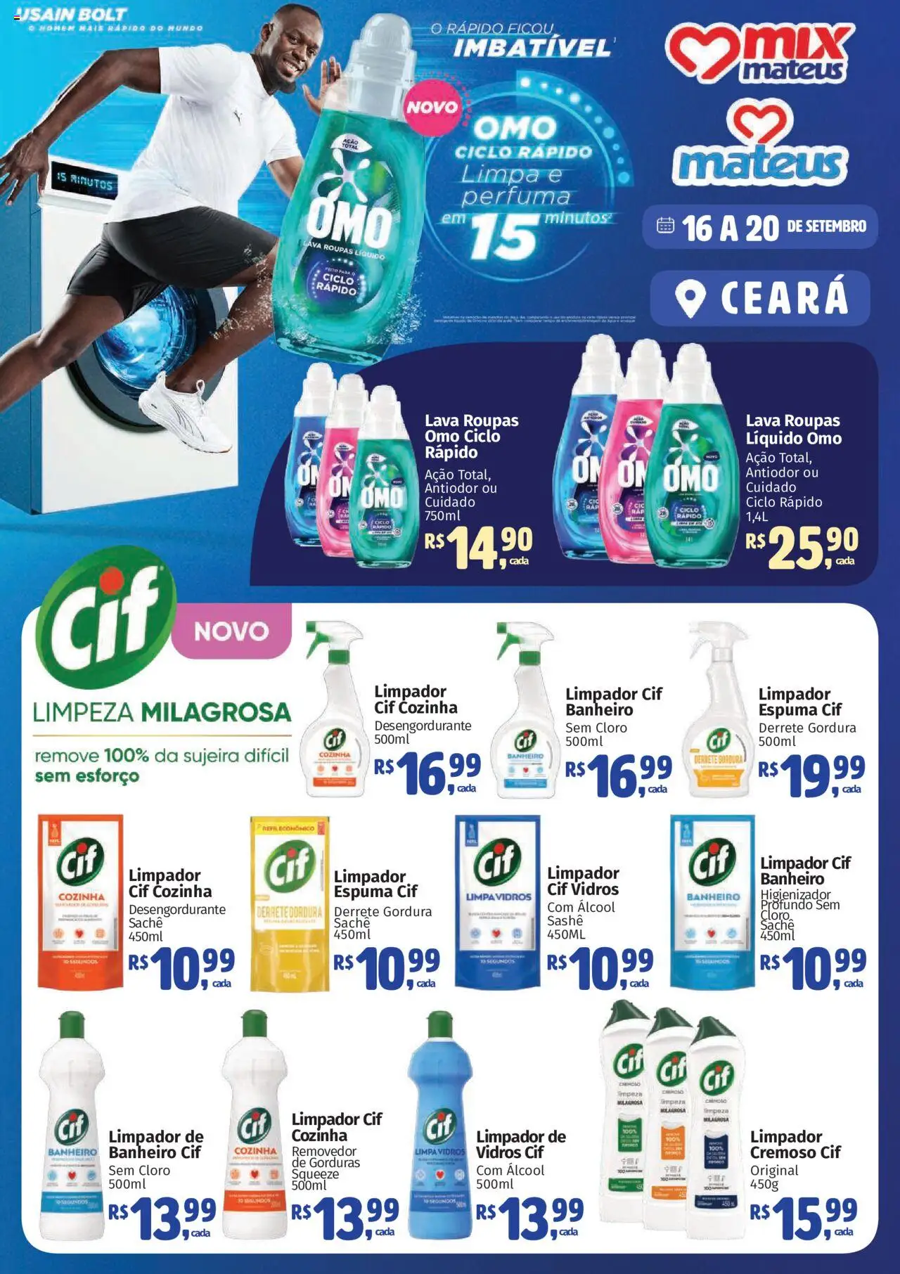 Mateus Folheto - válido de 16.09.2025 | Página: 1 | Produtos: Cloro, Desengordurante, Roupas, Limpa vidros