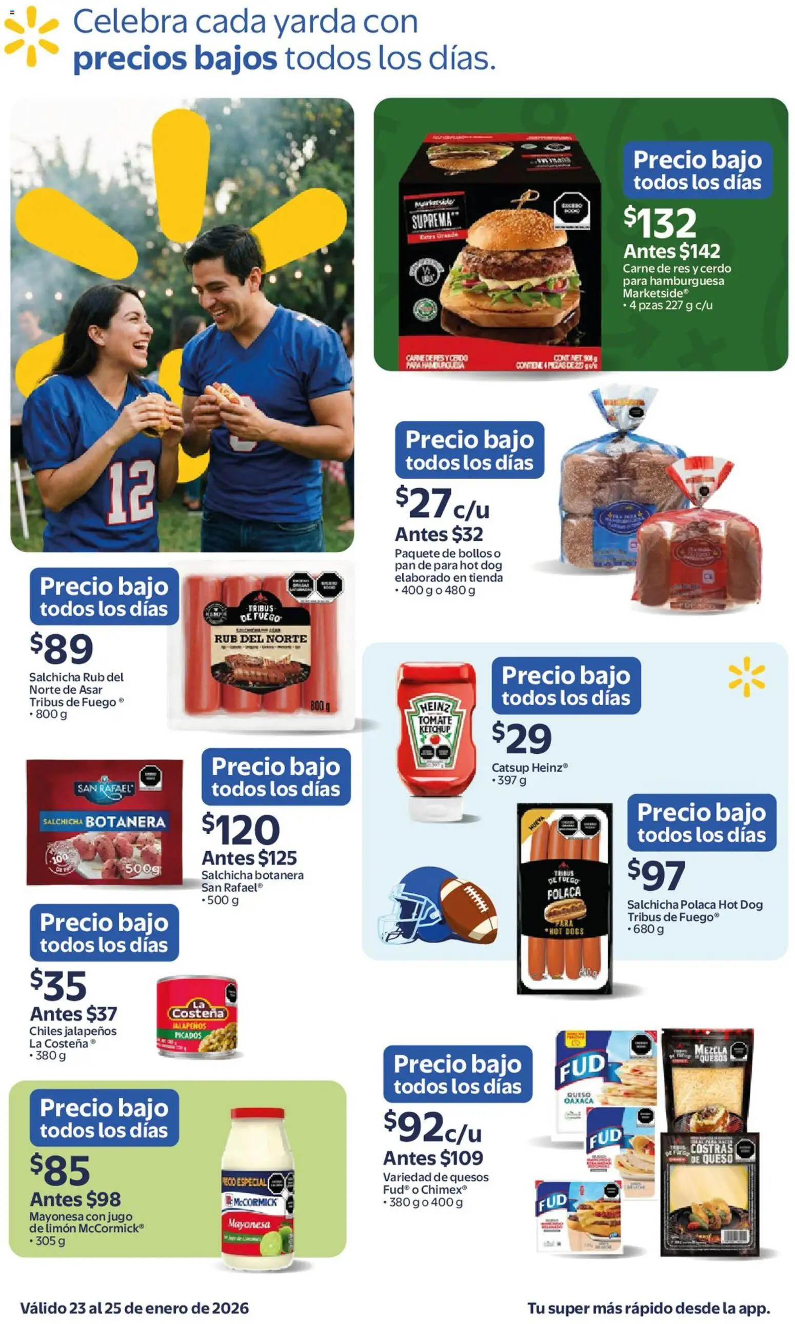 Nuevas ofertas de Walmart válidas en toda la República Mexicana desde el 23.01.2026. ¡Encuentra las mejores ofertas en Walmart catálogo Ofertas! | Página: 2 | Productos: Papa, Salchicha, Limón, Catsup