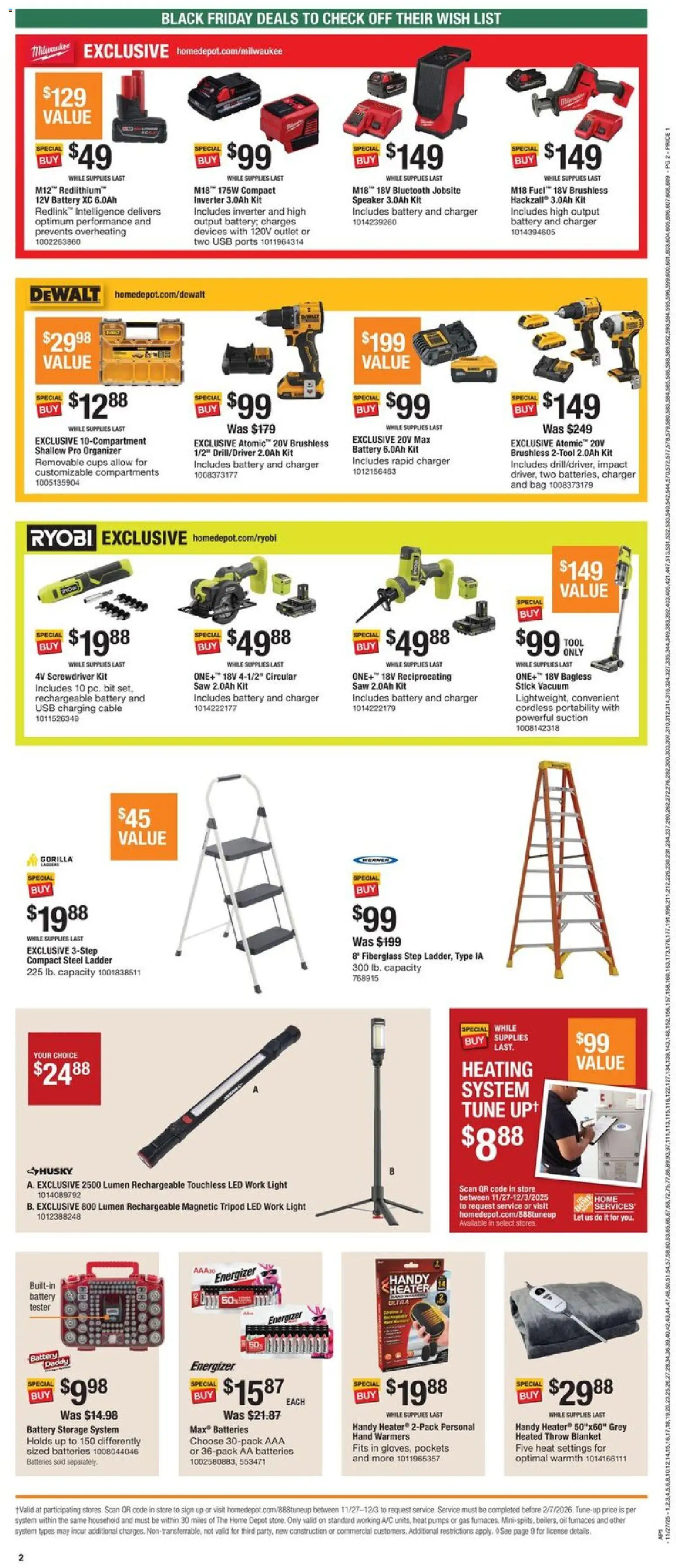 Home Depot Local Ad - IL - valid from 27.11.2025 | Page: 2 | Products: Blanket, Vacuum, Speaker, Usb