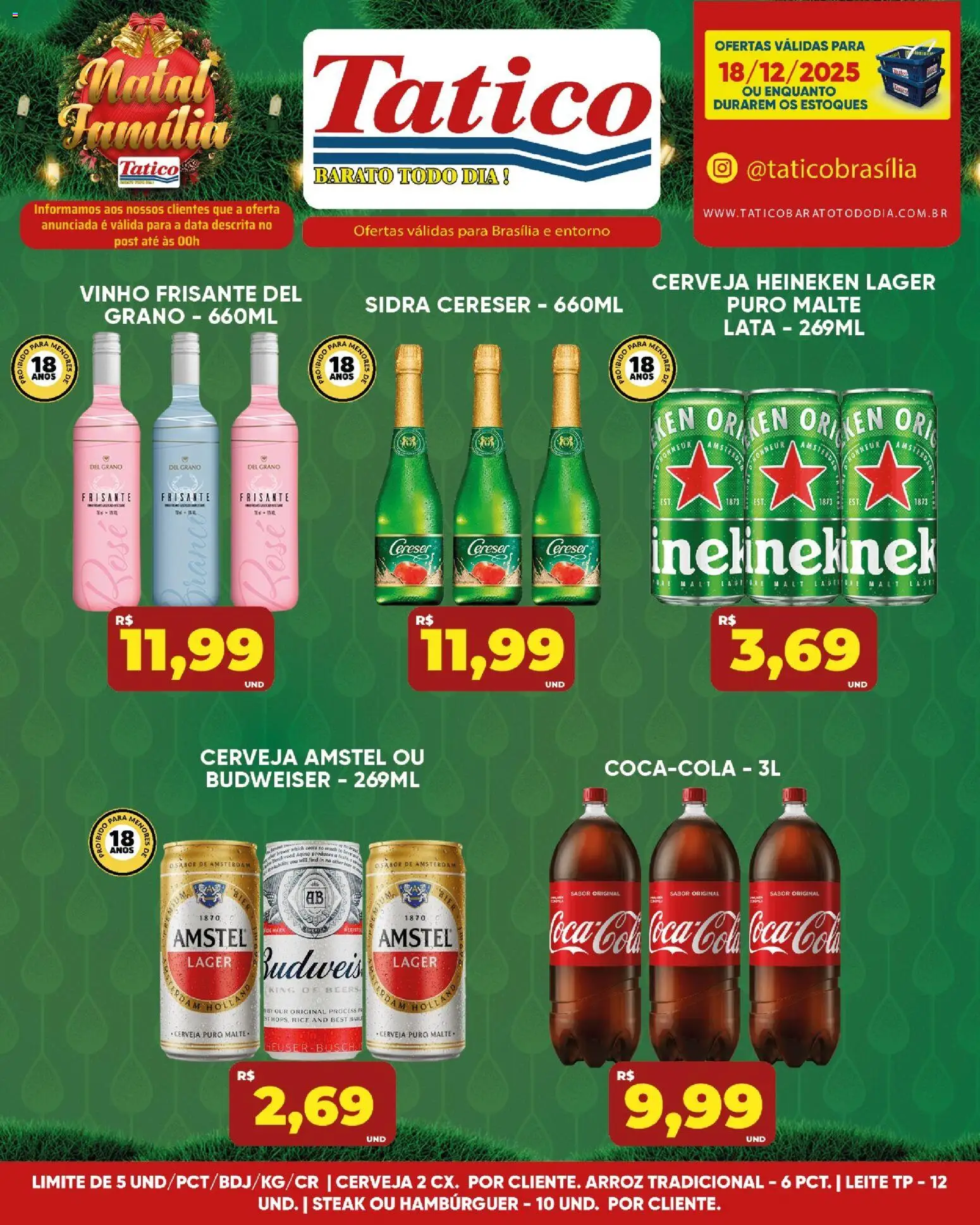 Tatico Folheto - válido de 18.12.2025 | Página: 5 | Produtos: Leite, Cerveja, Arroz, Pá