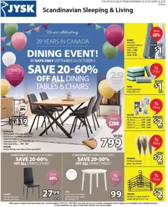 Preview of JYSK weekly flyer from shop JYSK valid from 25.09.2025