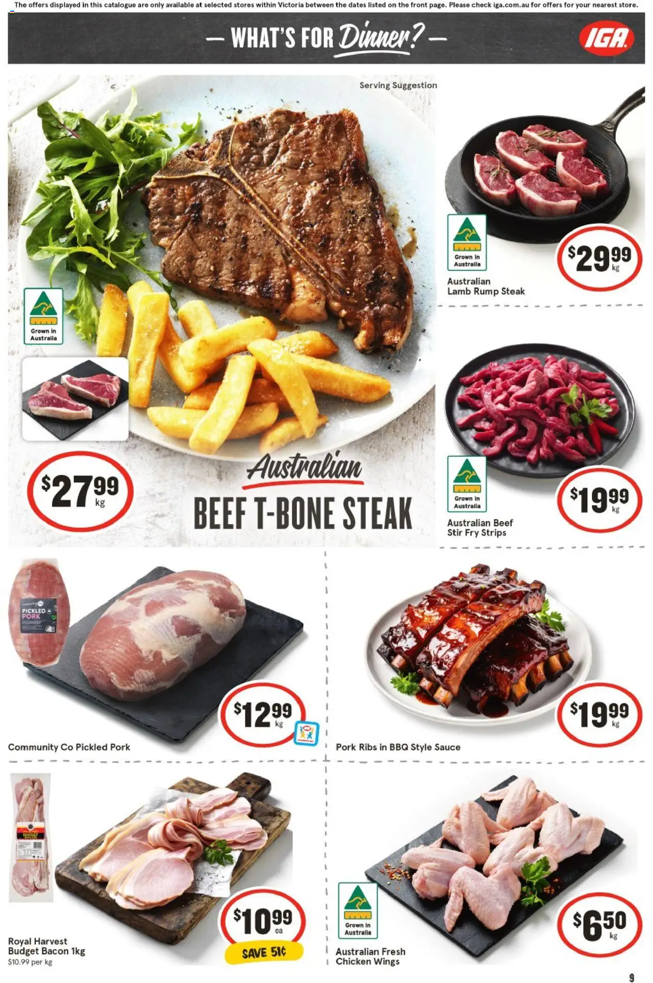 IGA catalogue - valid from 10.09.2025 | Page: 9 | Products: Bacon, Pork, Steak, Sauce